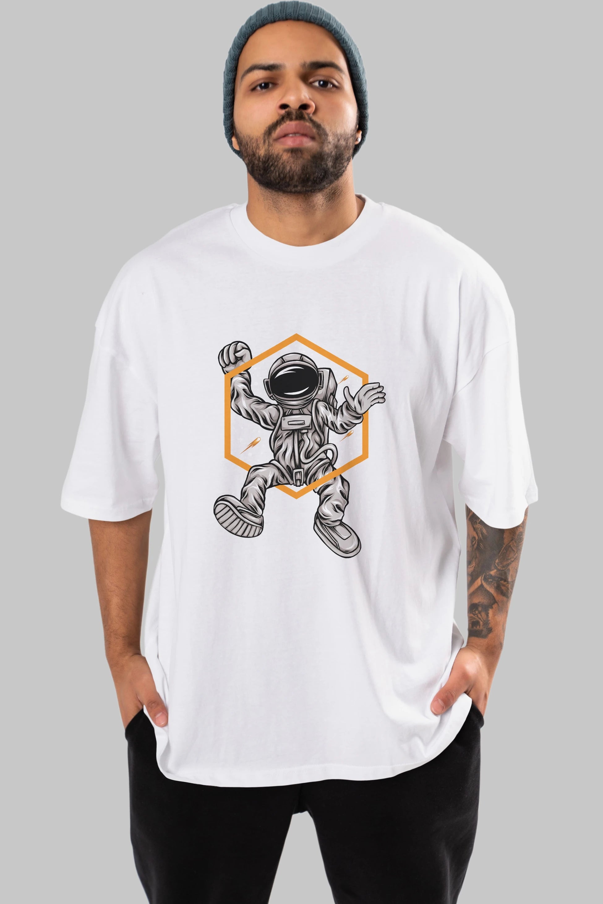 Astrofun Ön Baskılı Oversize t-shirt Erkek Kadın Unisex