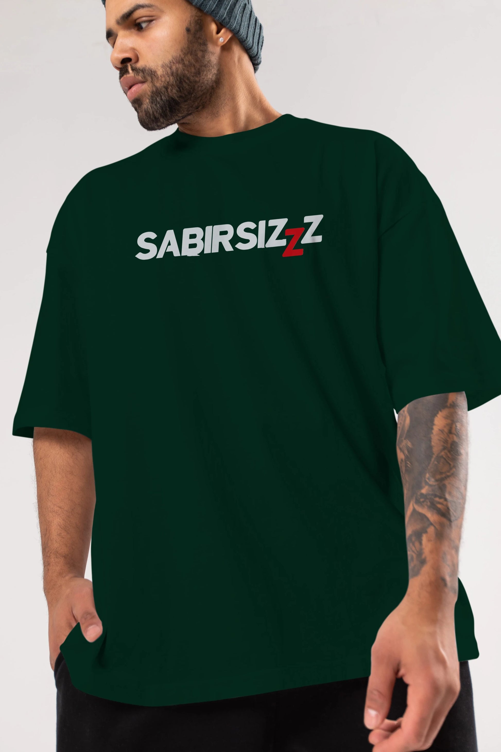 Sabırsız Ön Baskılı Oversize t-shirt %100 pamuk Erkek Kadın Unisex