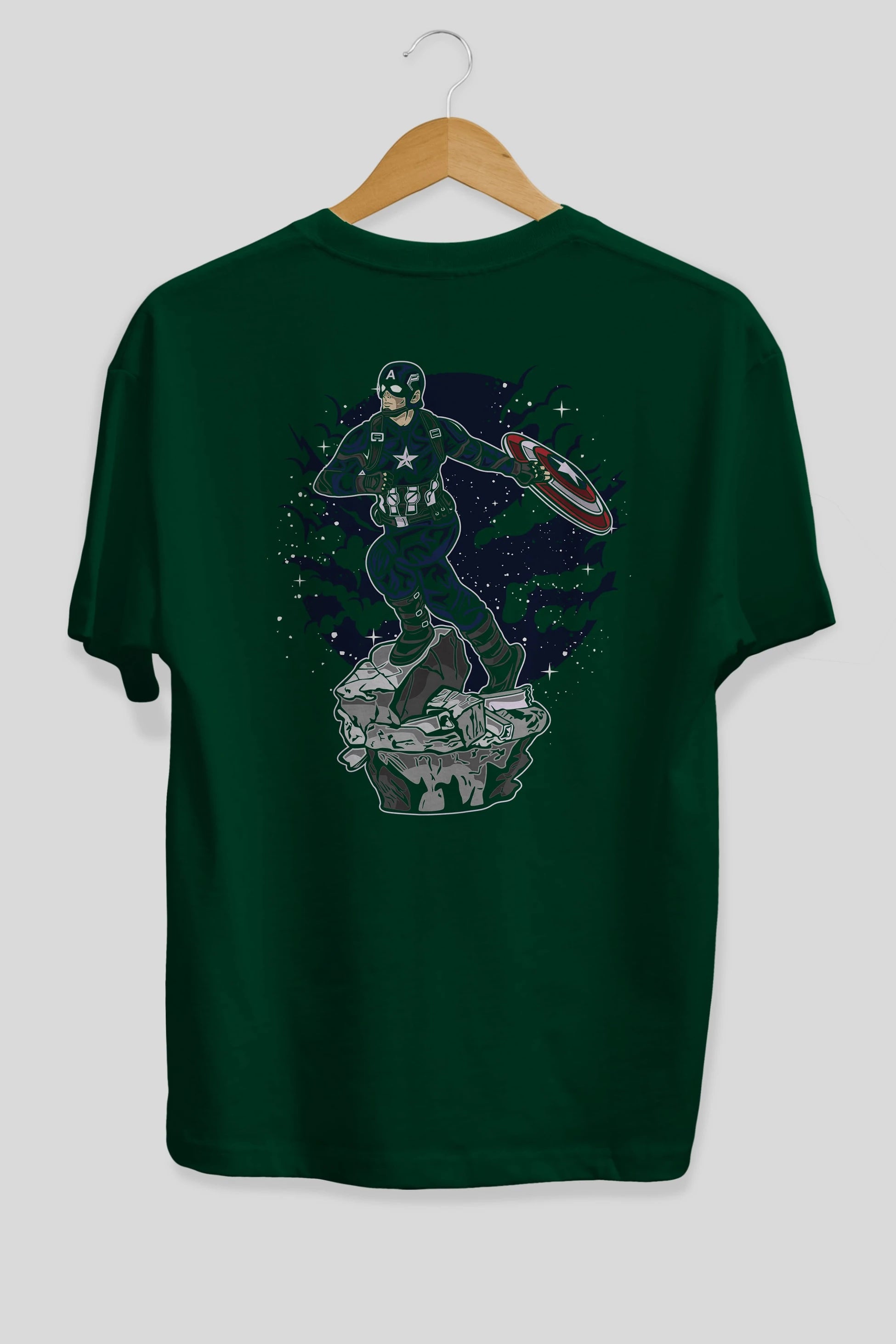 CAPTAIN AMERICA Arka Baskılı Oversize t-shirt Erkek Kadın Unisex %100 Pamuk