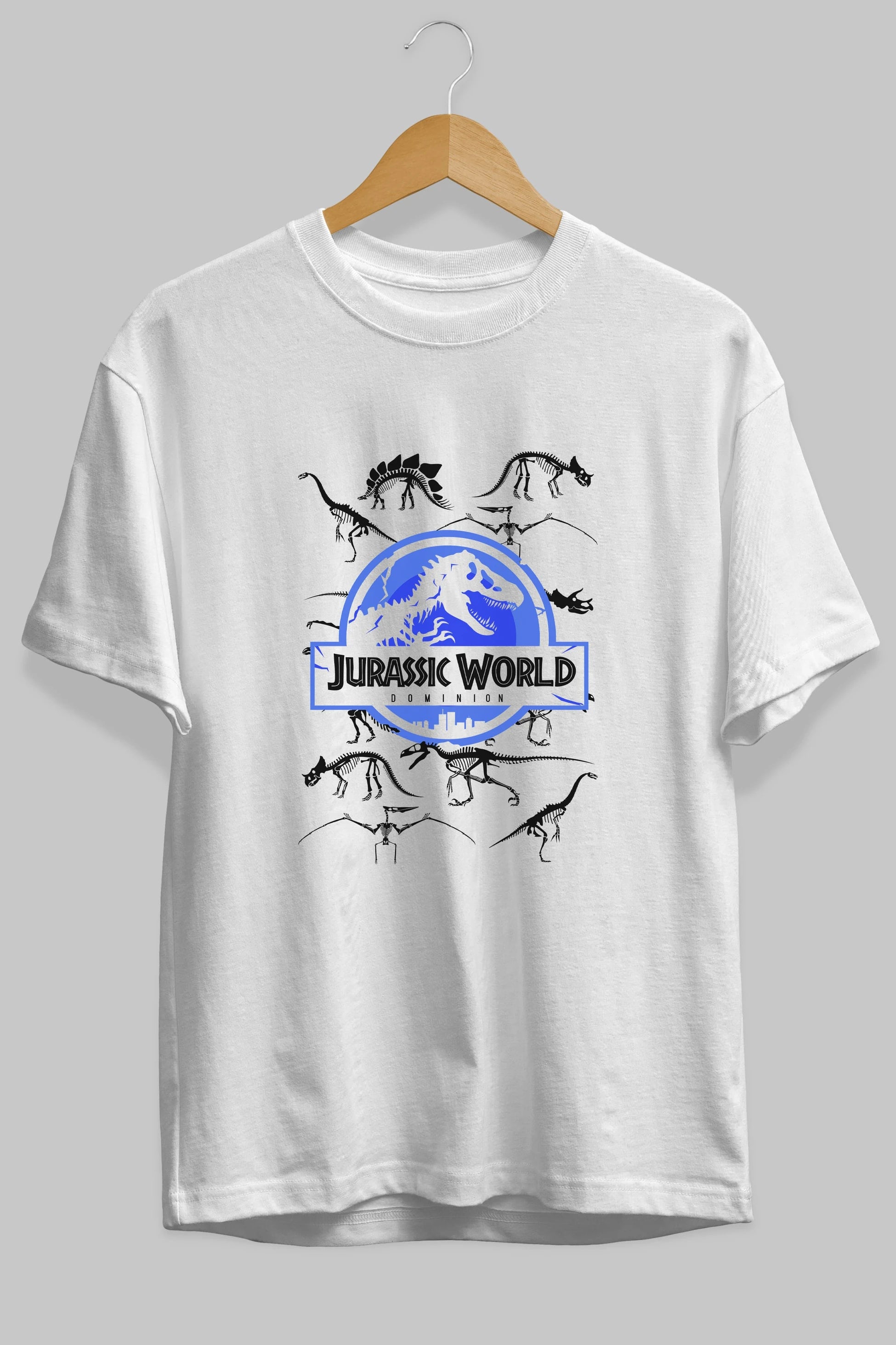 Jurassic Park (5) Ön Baskılı Oversize t-shirt Erkek Kadın Unisex %100 Pamuk Bisiklet Yaka tişort