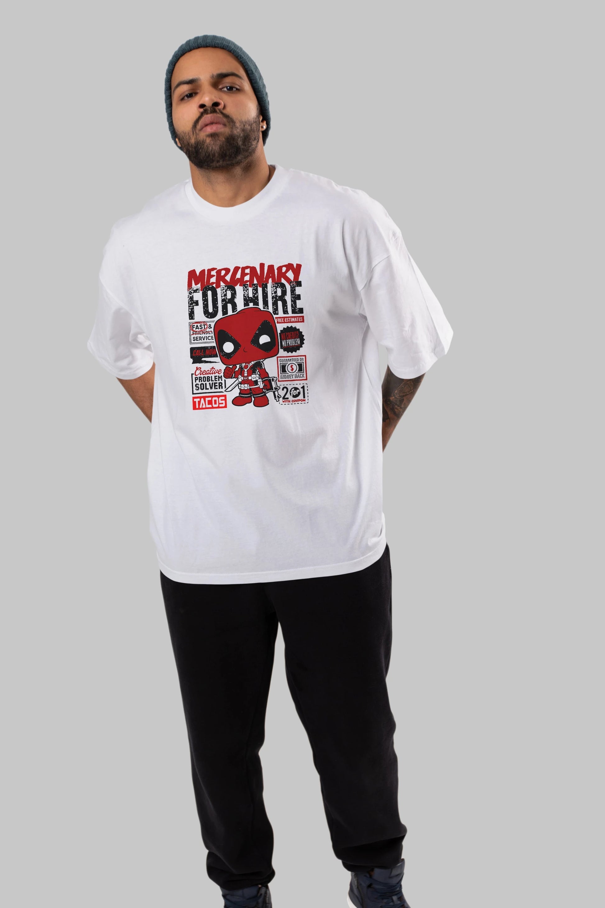 Deadpool (18) Ön Baskılı Oversize t-shirt Erkek Kadın Unisex %100 Pamuk Bisiklet Yaka tişort