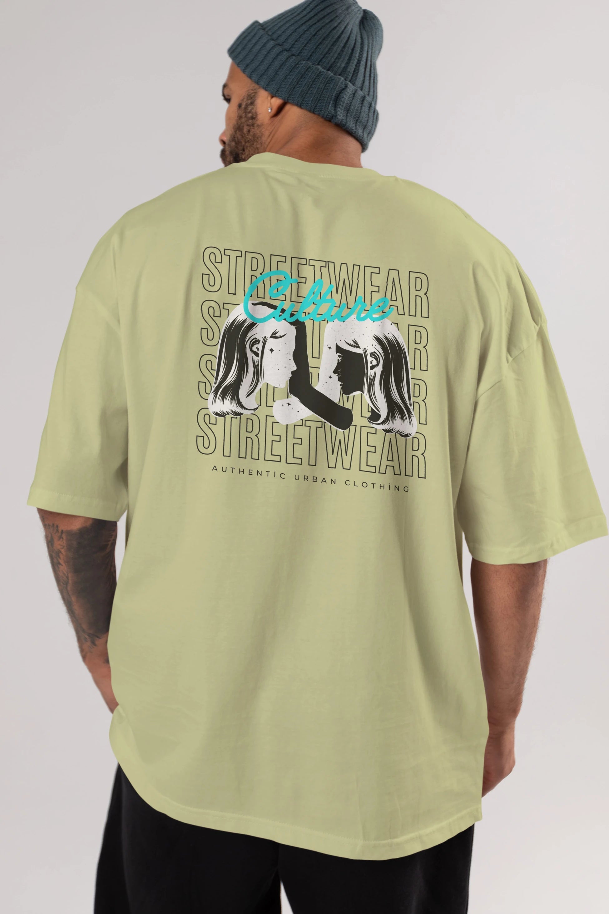 Culture Streetwear Yazılı Arka Baskılı Oversize t-shirt Erkek Kadın Unisex