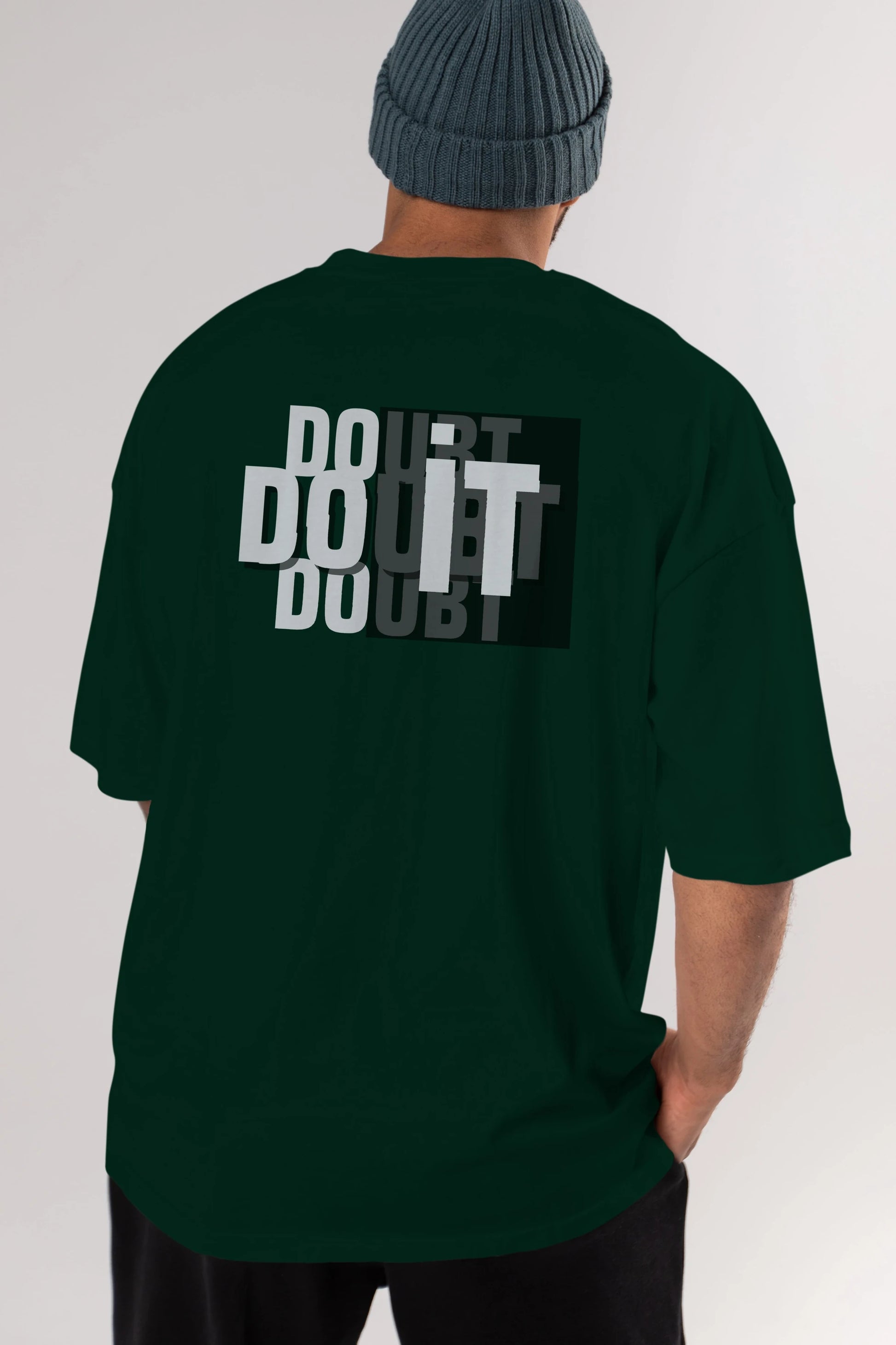 Do it Yazılı Arka Baskılı Oversize t-shirt Erkek Kadın Unisex
