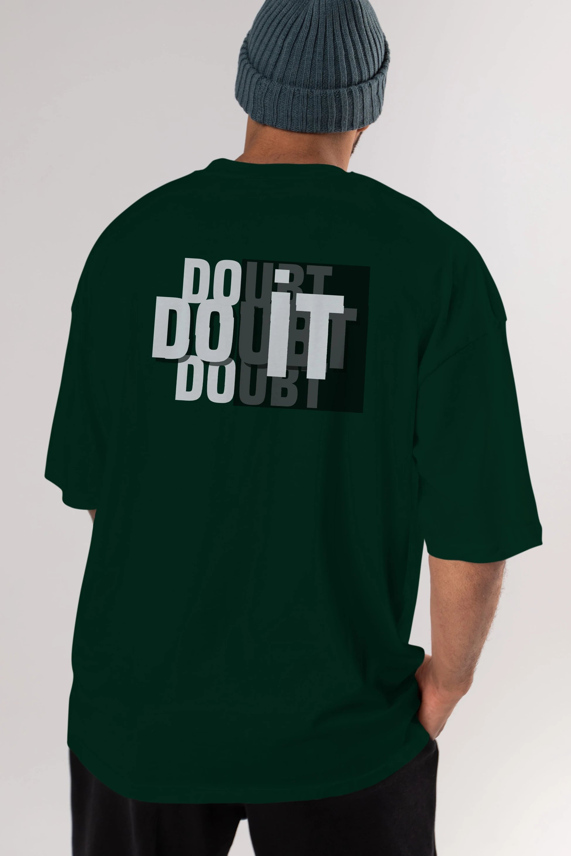 Do it Yazılı Arka Baskılı Oversize t-shirt Erkek Kadın Unisex
