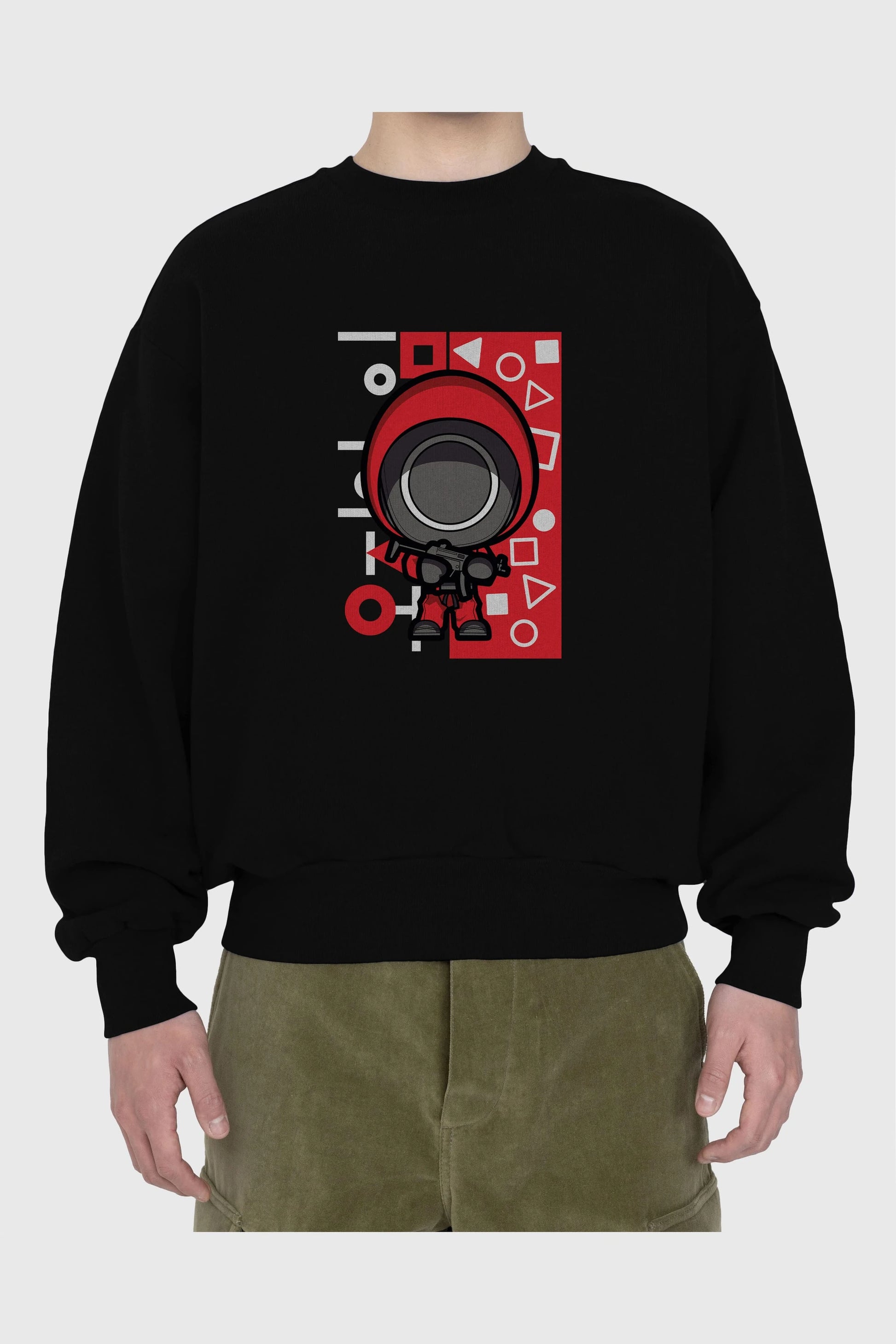 Squid Game (4) Ön Baskılı Oversize Sweatshirt Erkek Kadın Unisex