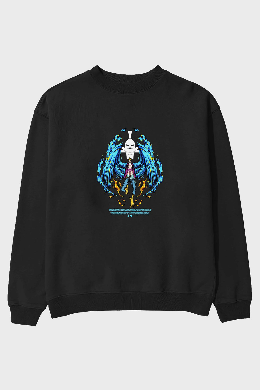Marco Anime Ön Baskılı Oversize Sweatshirt Erkek Kadın Unisex
