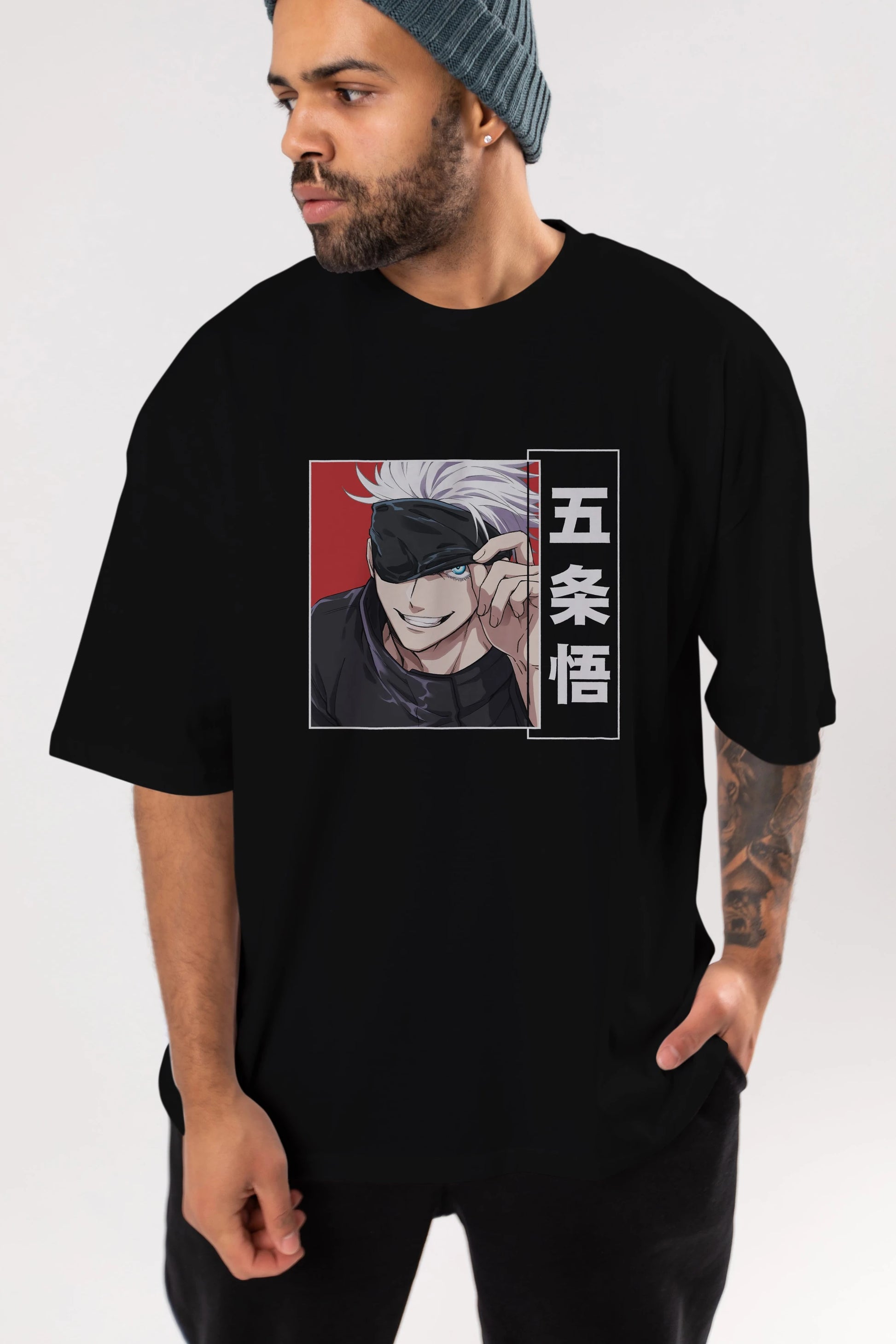 JUJUTSU KAISEN Anime Ön Baskılı Oversize t-shirt %100 pamuk Erkek Kadın Unisex