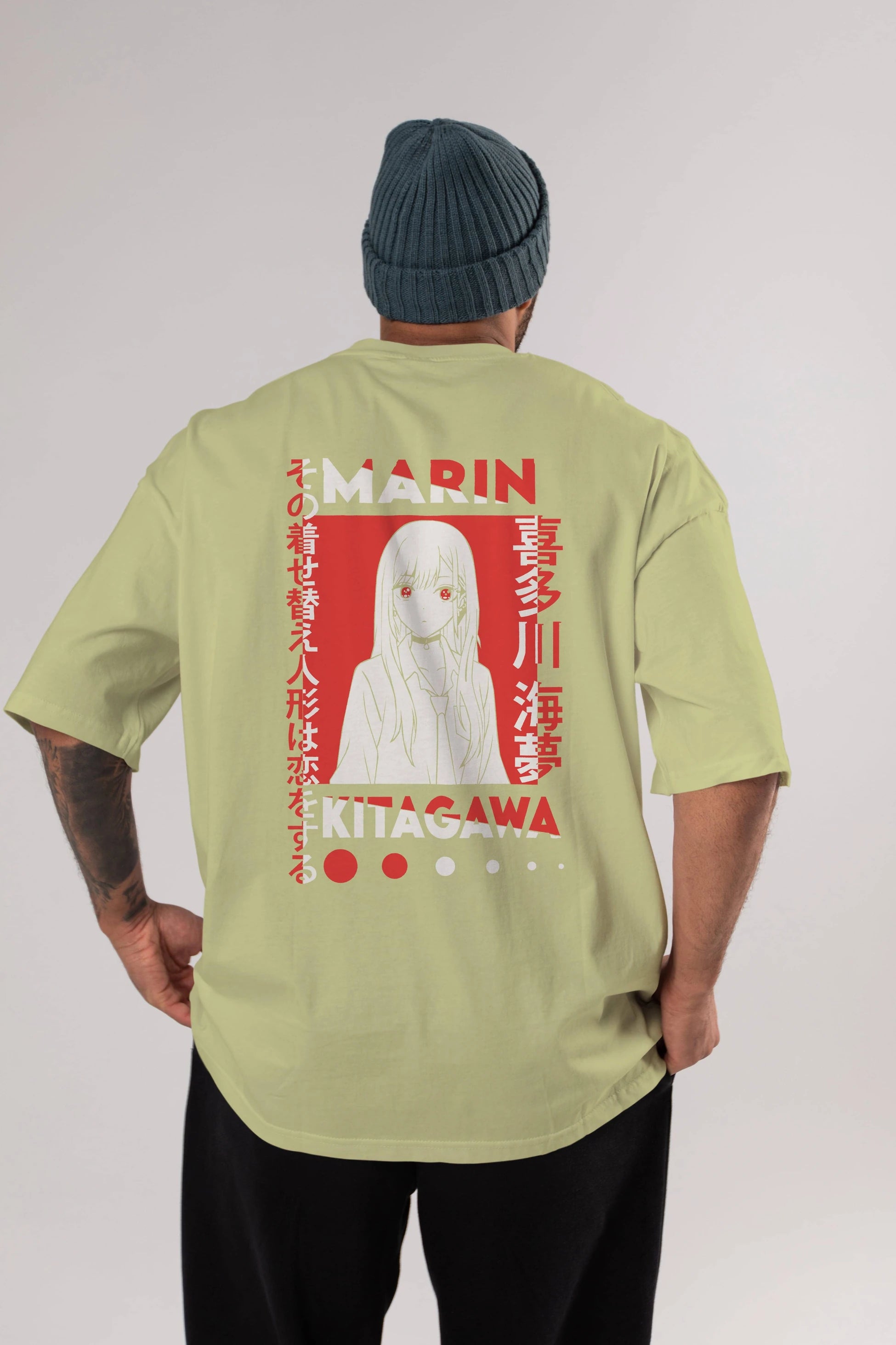 MARIN KITAGAWA Anime Arka Baskılı Oversize t-shirt Erkek Kadın Unisex