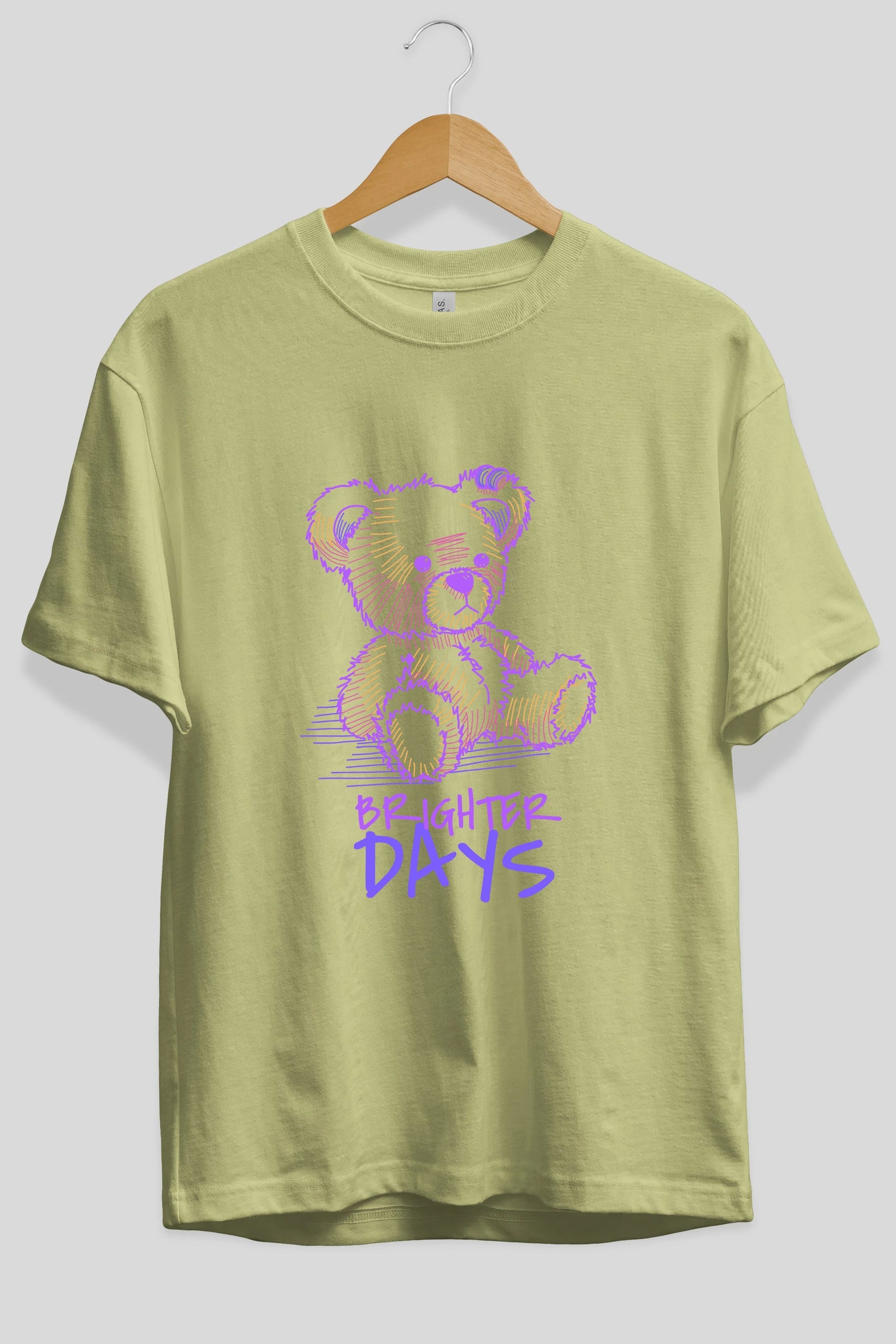 Brighter Days Ön Baskılı Oversize t-shirt Erkek Kadın Unisex