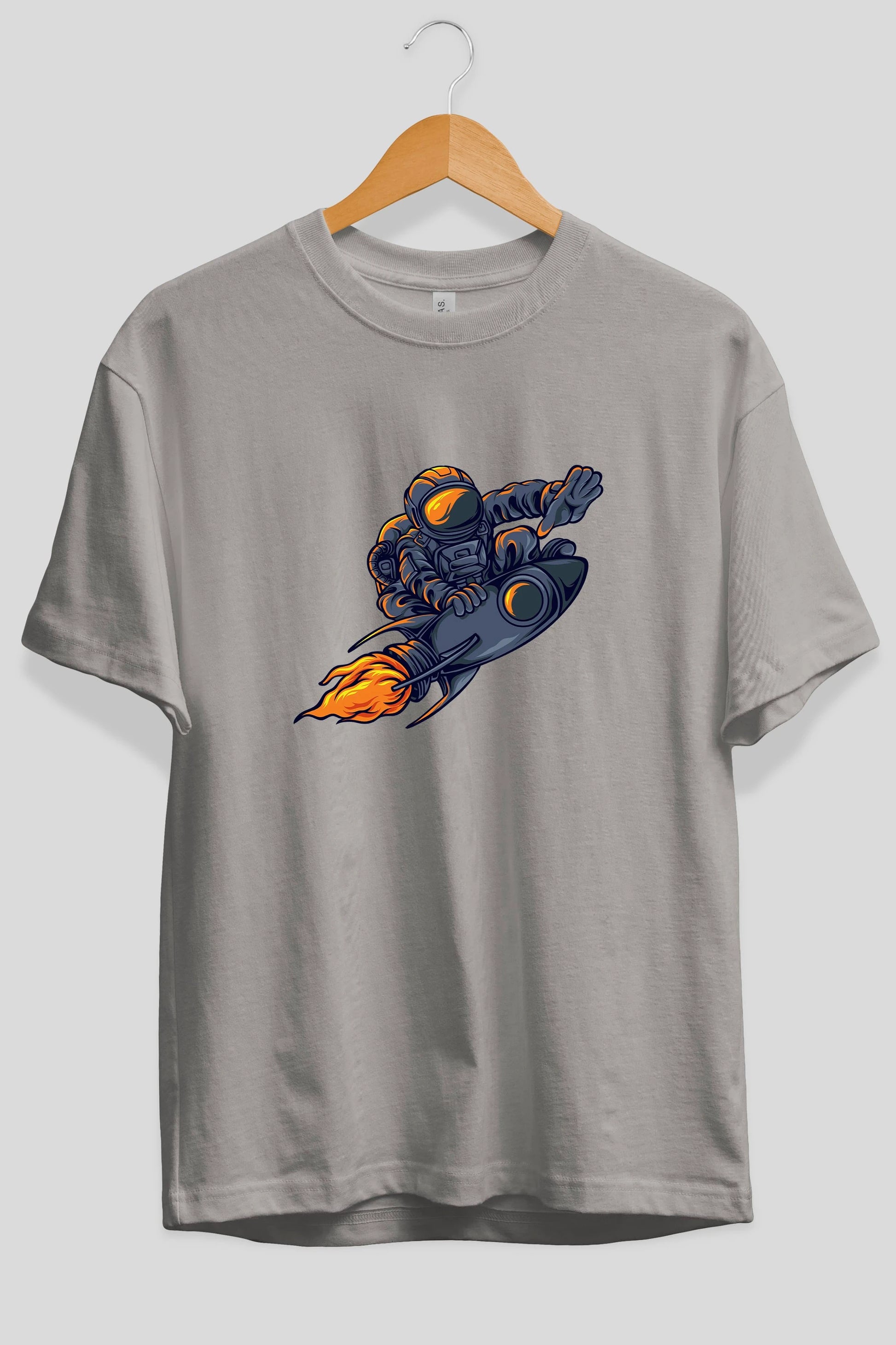 Astrocket Illustration Tshirt Ön Baskılı Oversize t-shirt Erkek Kadın Unisex