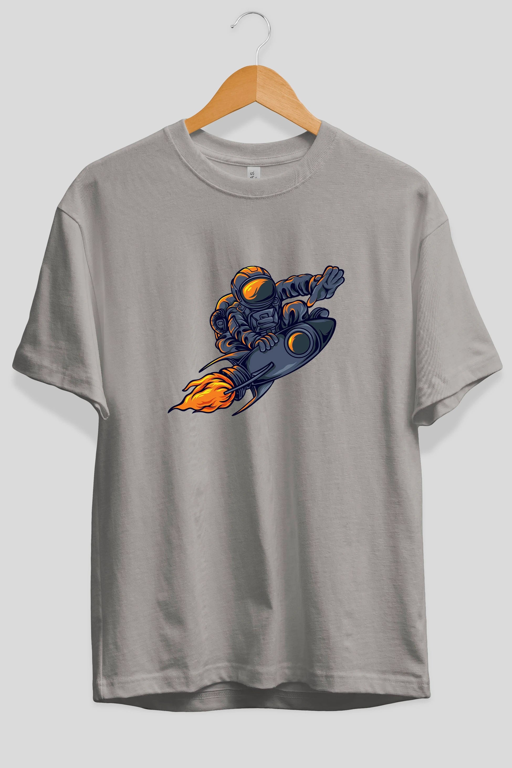 Astrocket Illustration Tshirt Ön Baskılı Oversize t-shirt Erkek Kadın Unisex