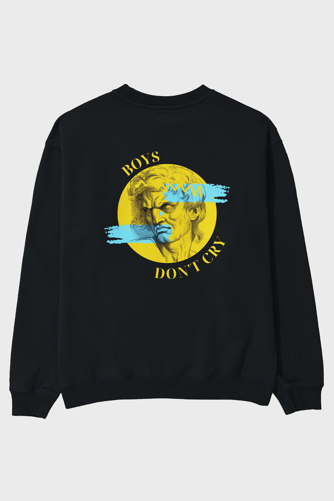 Boys Don't Cry Yazılı Arka Baskılı Oversize Sweatshirt Erkek Kadın Unisex