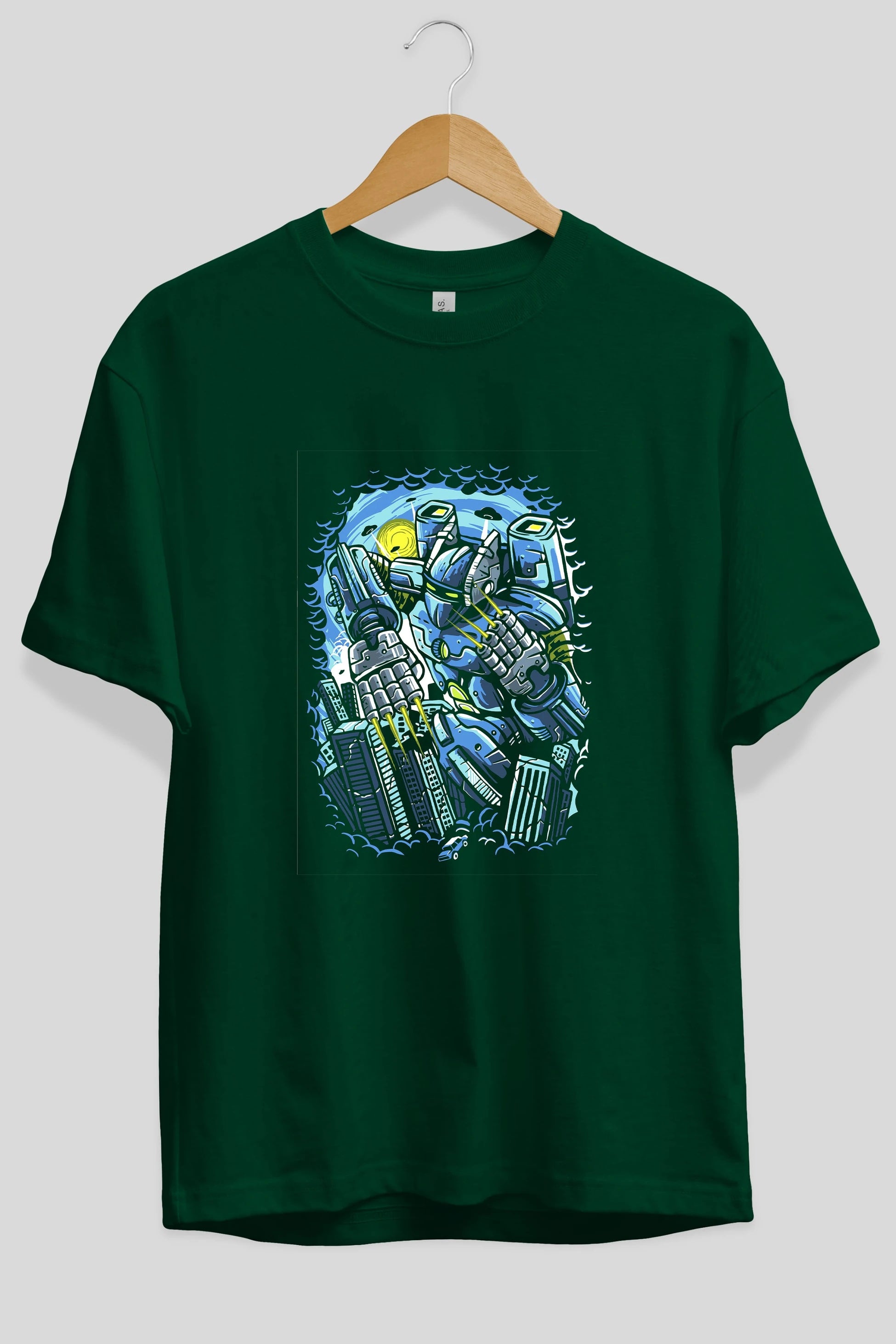 Destroy The City Ön Baskılı Oversize t-shirt Erkek Kadın Unisex %100 Pamuk tişort