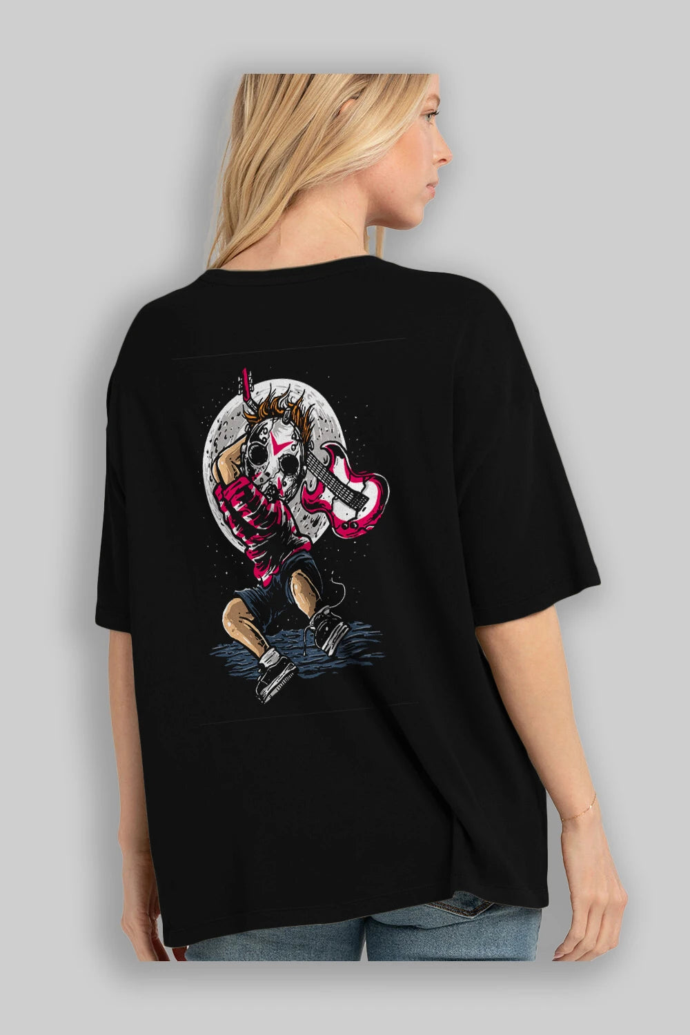 Break The Noise Arka Baskılı Oversize t-shirt Erkek Kadın Unisex %100 Pamuk