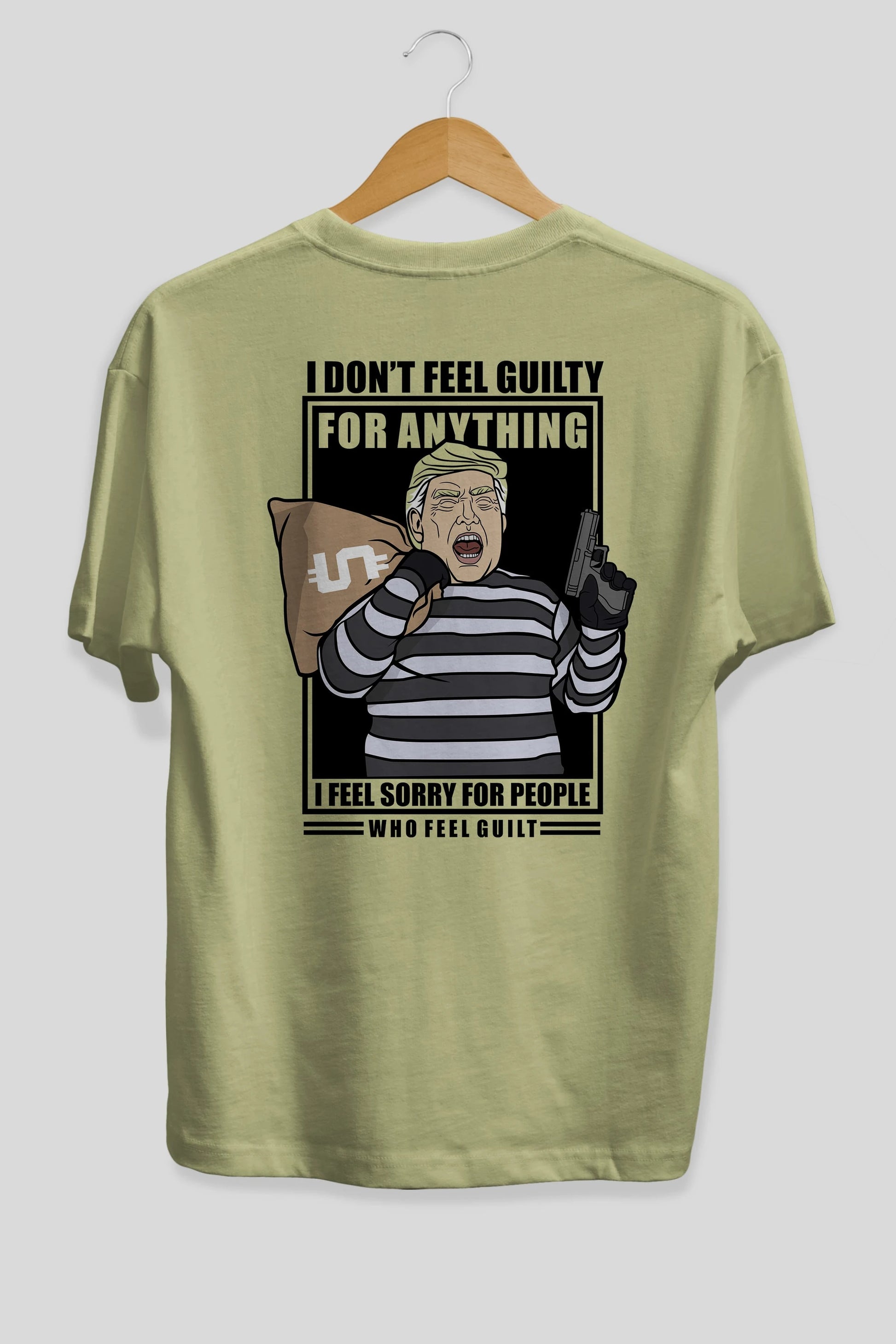 Criminal Trump Arka Baskılı Oversize t-shirt Erkek Kadın Unisex %100 Pamuk tişort