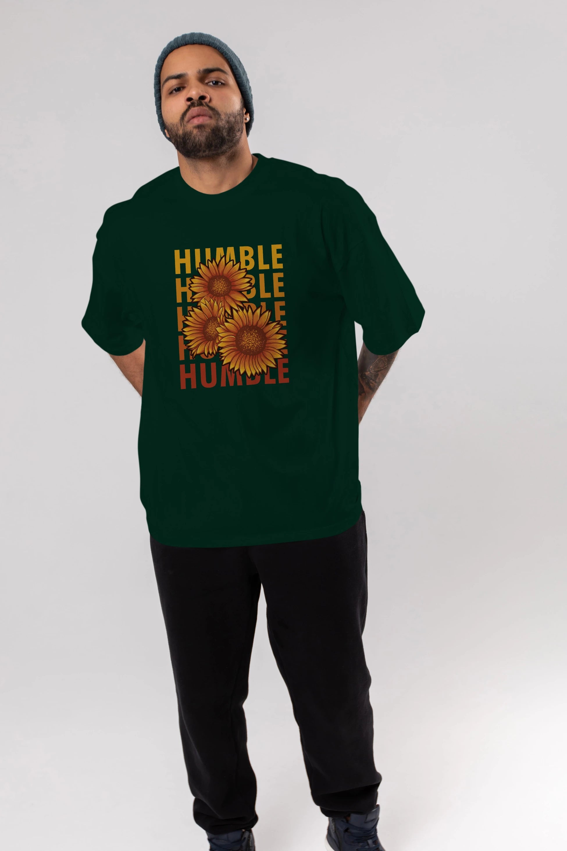 Humble 2 Ön Baskılı Oversize t-shirt Erkek Kadın Unisex