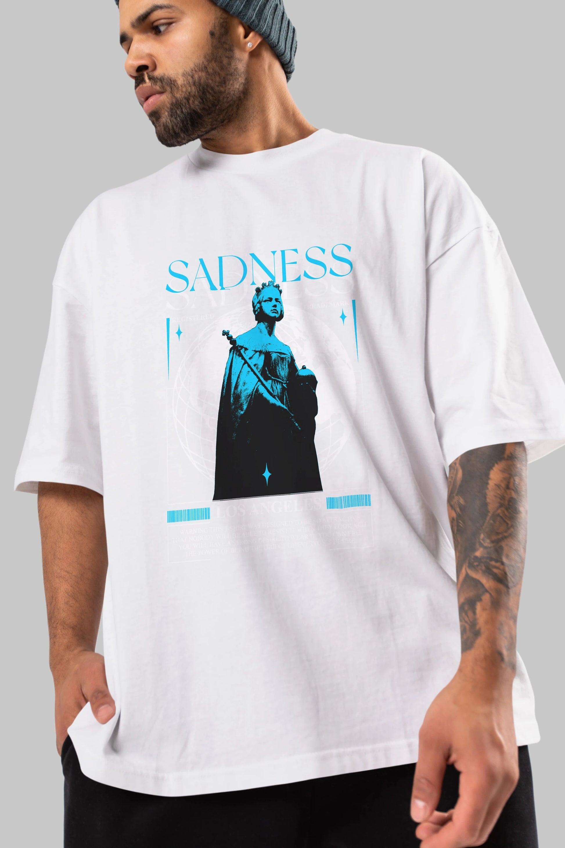 Sadness Los Angeles Ön Baskılı Oversize t-shirt Erkek Kadın Unisex