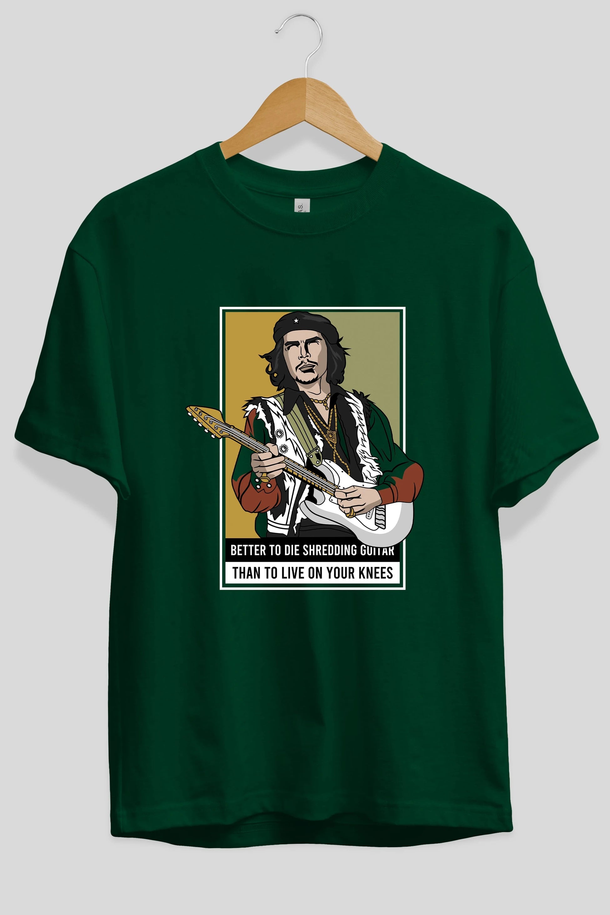 Che Guevara Hendrix Ön Baskılı Oversize t-shirt Erkek Kadın Unisex %100 Pamuk tişort