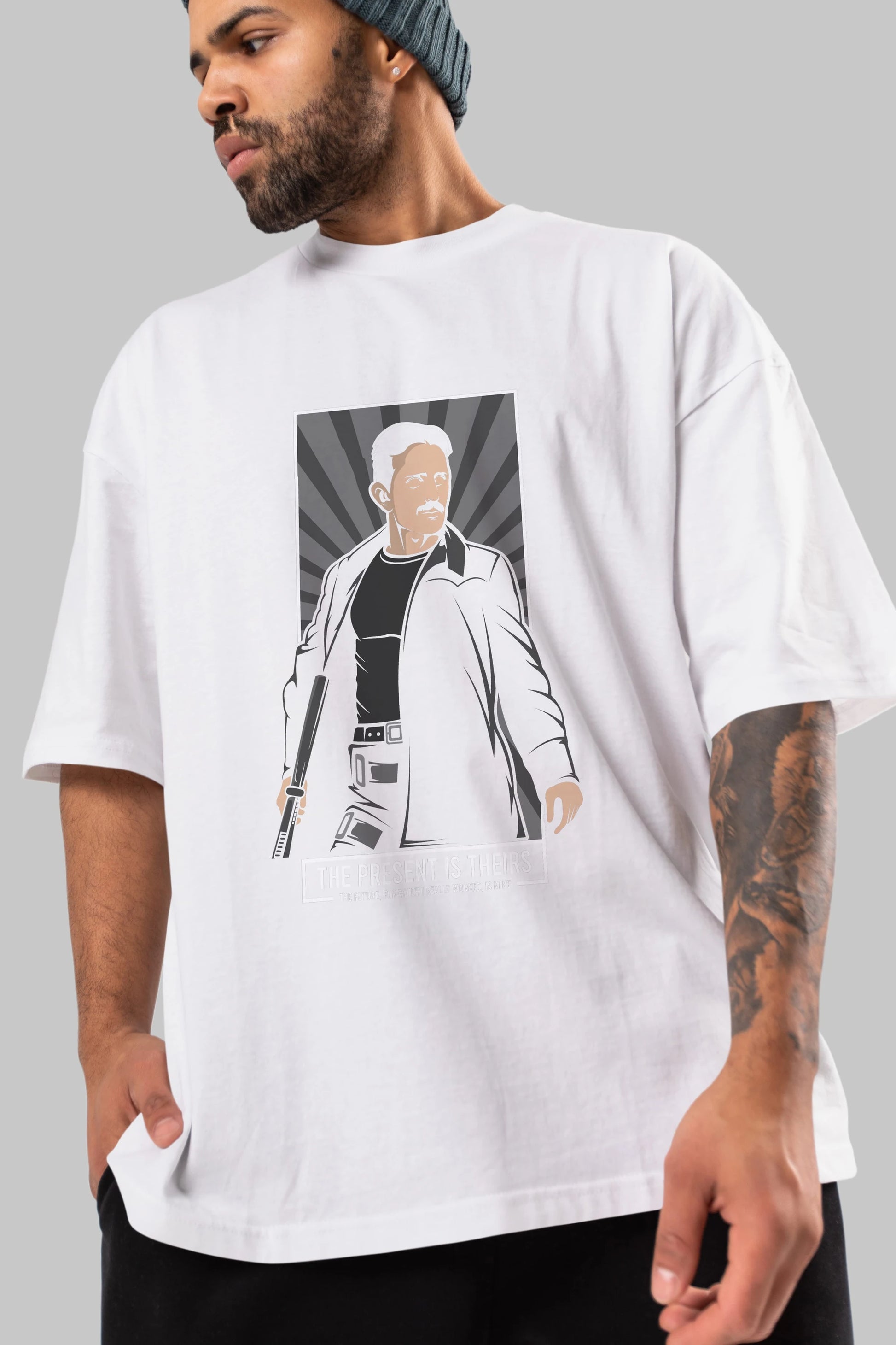 Tesla Matrix Ön Baskılı Oversize t-shirt Erkek Kadın Unisex %100 Pamuk tişort
