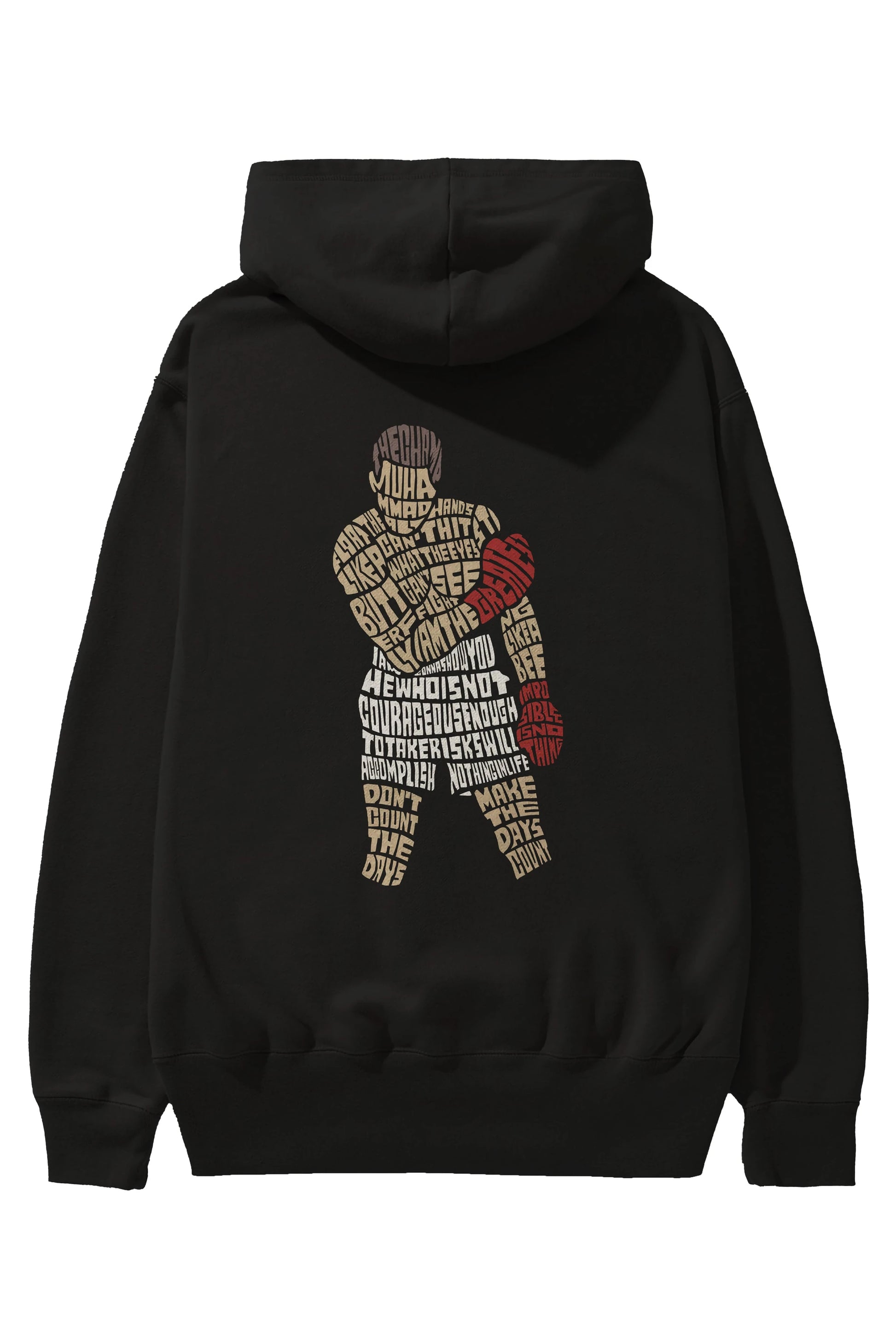 The Champ Muhammad Ali Arka Baskılı Hoodie Oversize Kapüşonlu Sweatshirt Erkek Kadın Unisex