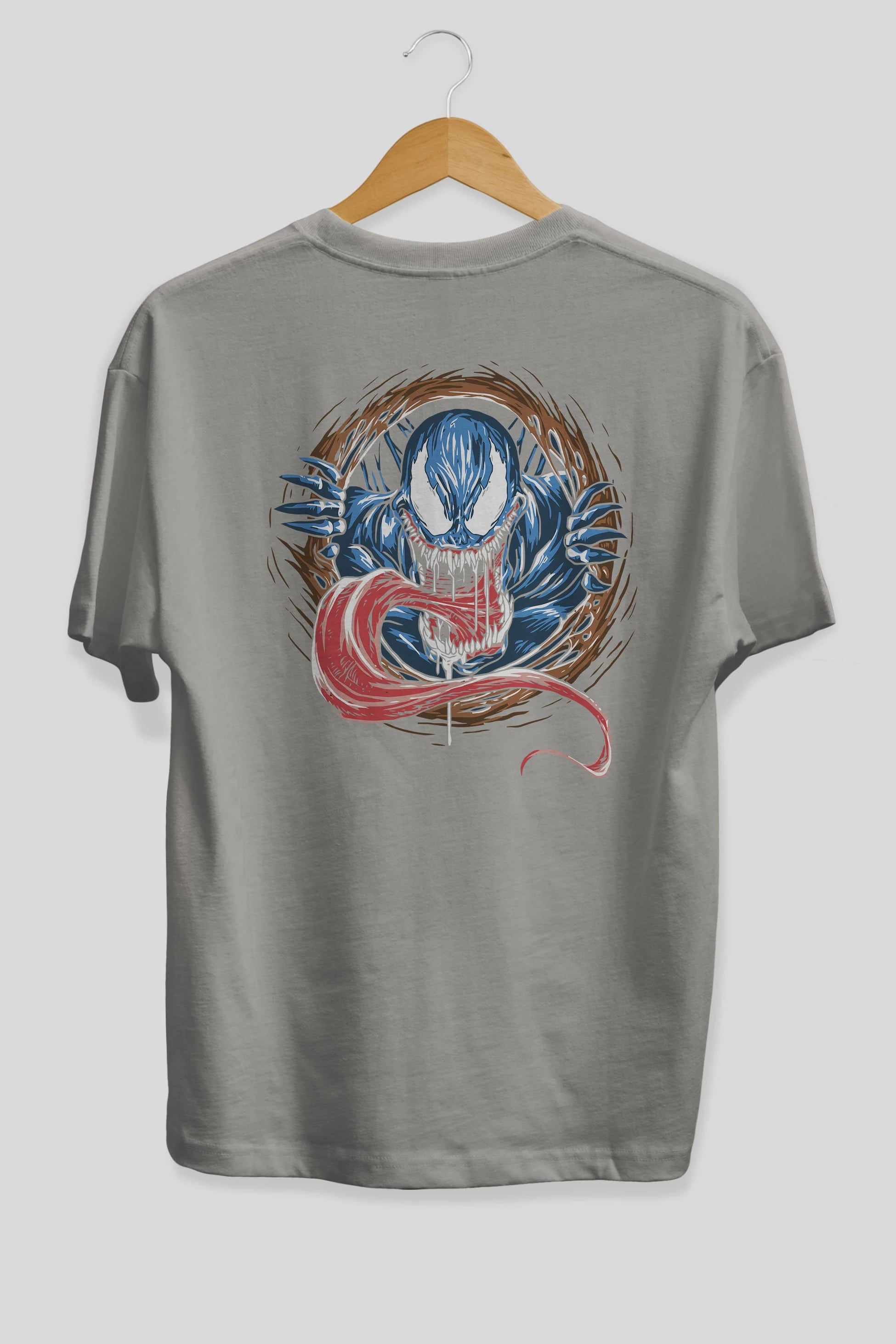 Venom (7) Arka Baskılı Oversize t-shirt Erkek Kadın Unisex %100 Pamuk Bisiklet Yaka tişort