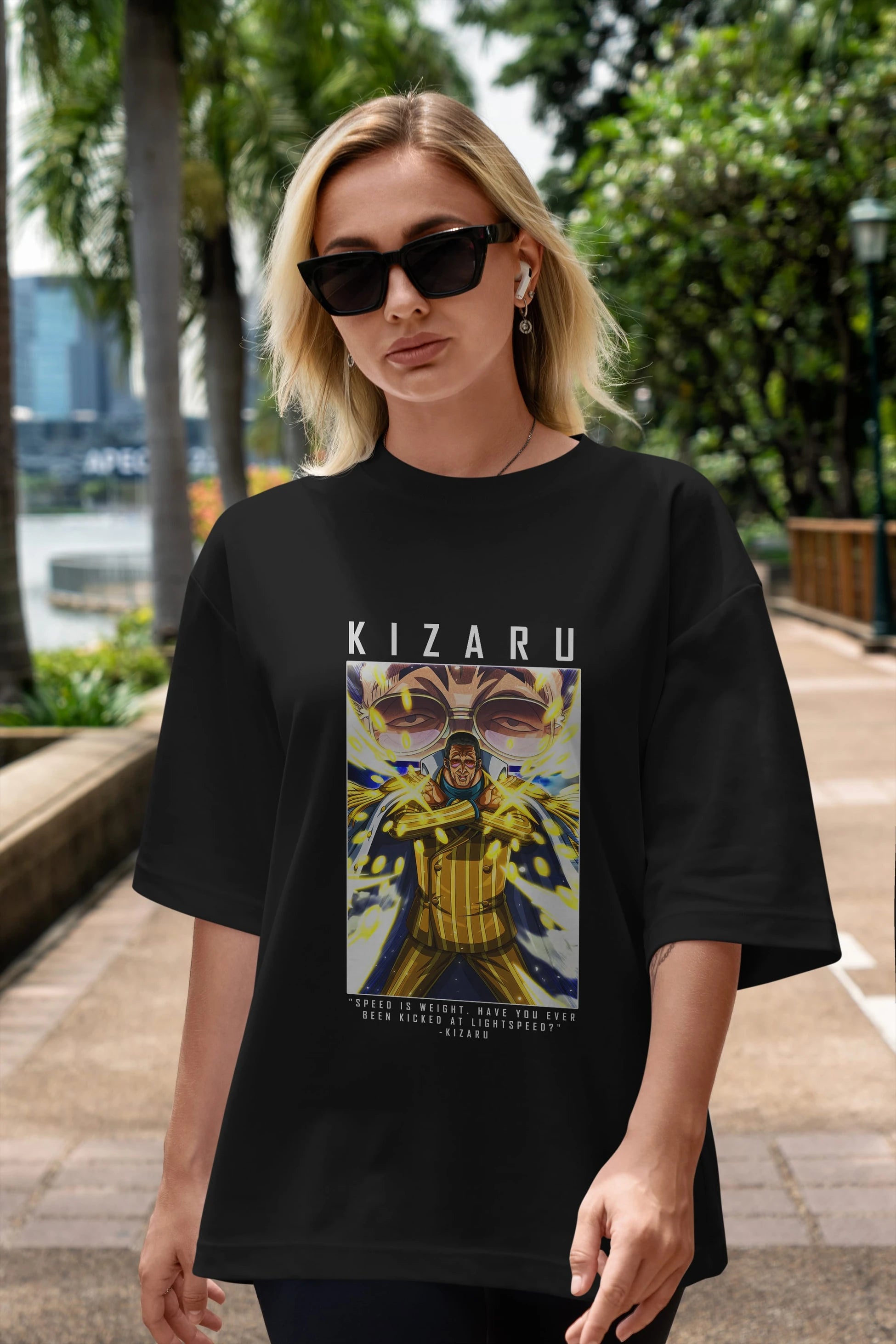 Kizaru Anime Ön Baskılı Oversize t-shirt Erkek Kadın Unisex