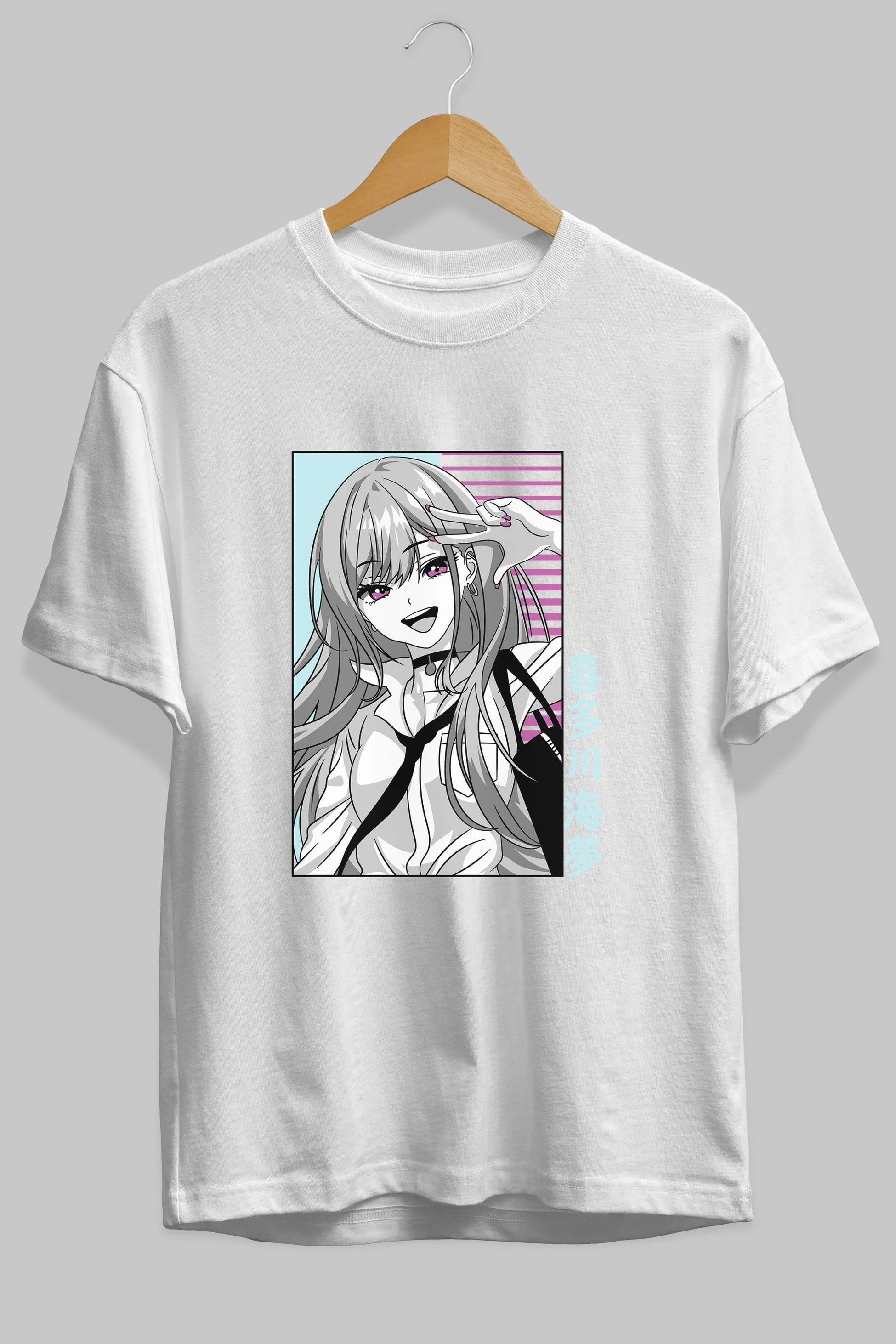 Marin Kitagawa 1 Anime Ön Baskılı Oversize t-shirt %100 pamuk Erkek Kadın Unisex