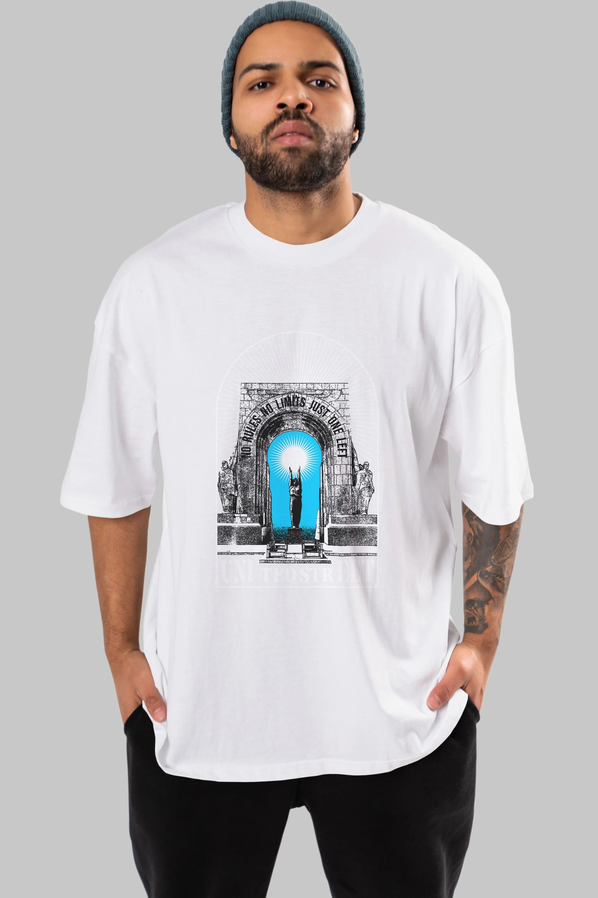 No Rules No Limits Ön Baskılı Oversize t-shirt Erkek Kadın Unisex