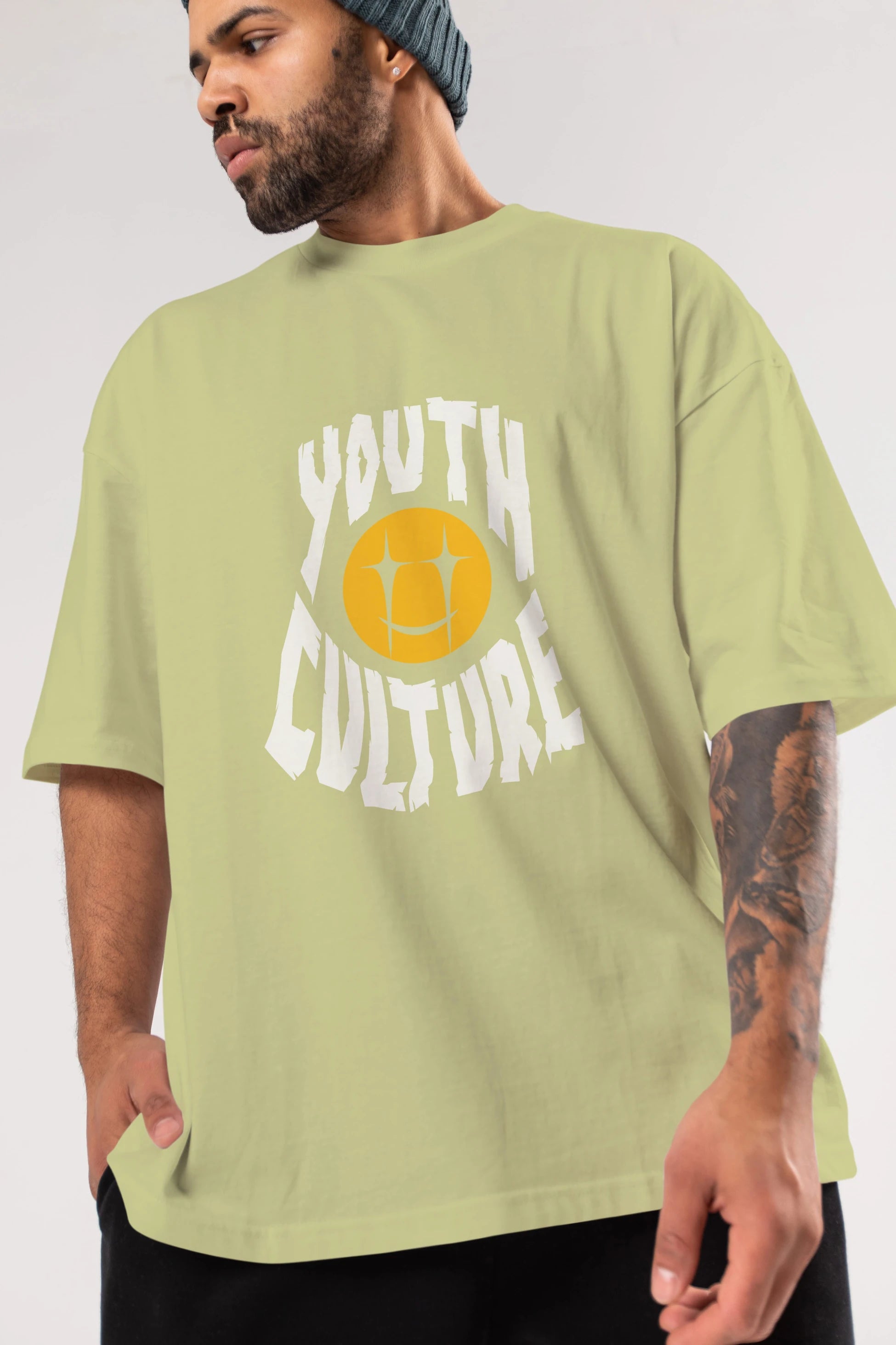 Youth Culture Ön Baskılı Oversize t-shirt Erkek Kadın Unisex