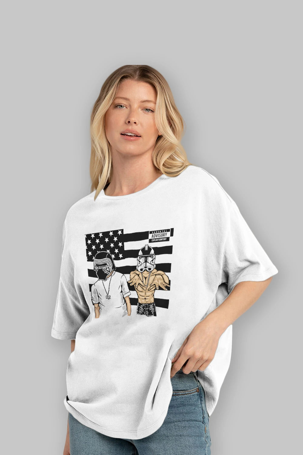 Darkonia Ön Baskılı Oversize t-shirt Erkek Kadın Unisex %100 Pamuk tişort