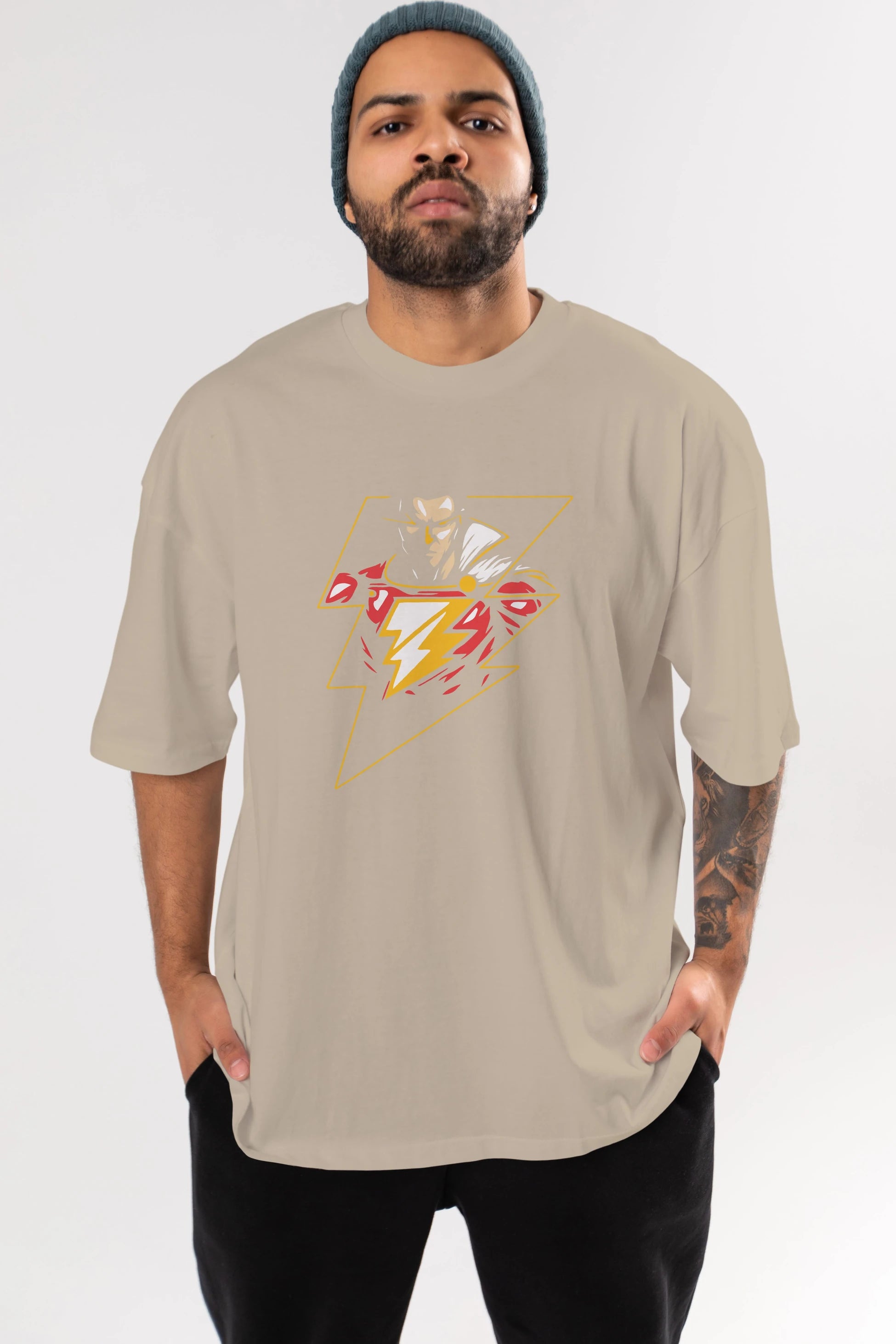 Flash Avengers (3) Ön Baskılı Oversize t-shirt Erkek Kadın Unisex %100 Pamuk Bisiklet Yaka tişort
