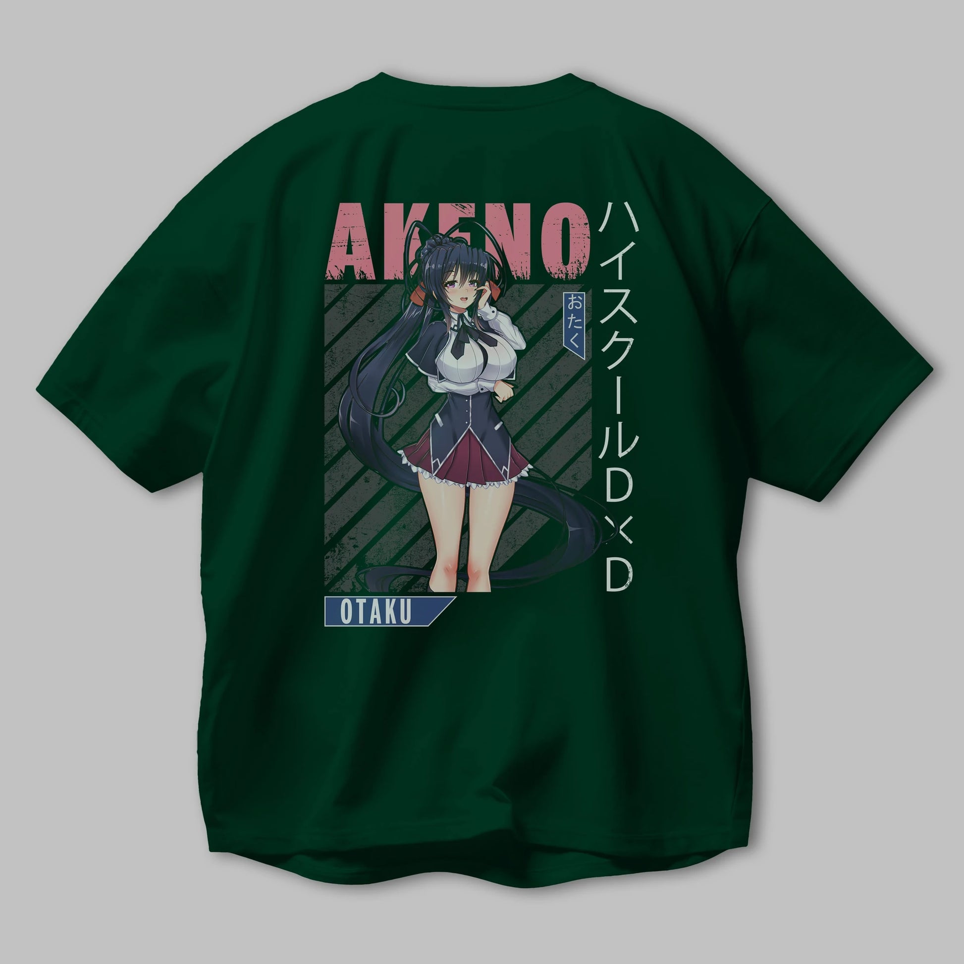 Akeno Himejima 4 Anime Arka Baskılı Oversize t-shirt Erkek Kadın Unisex
