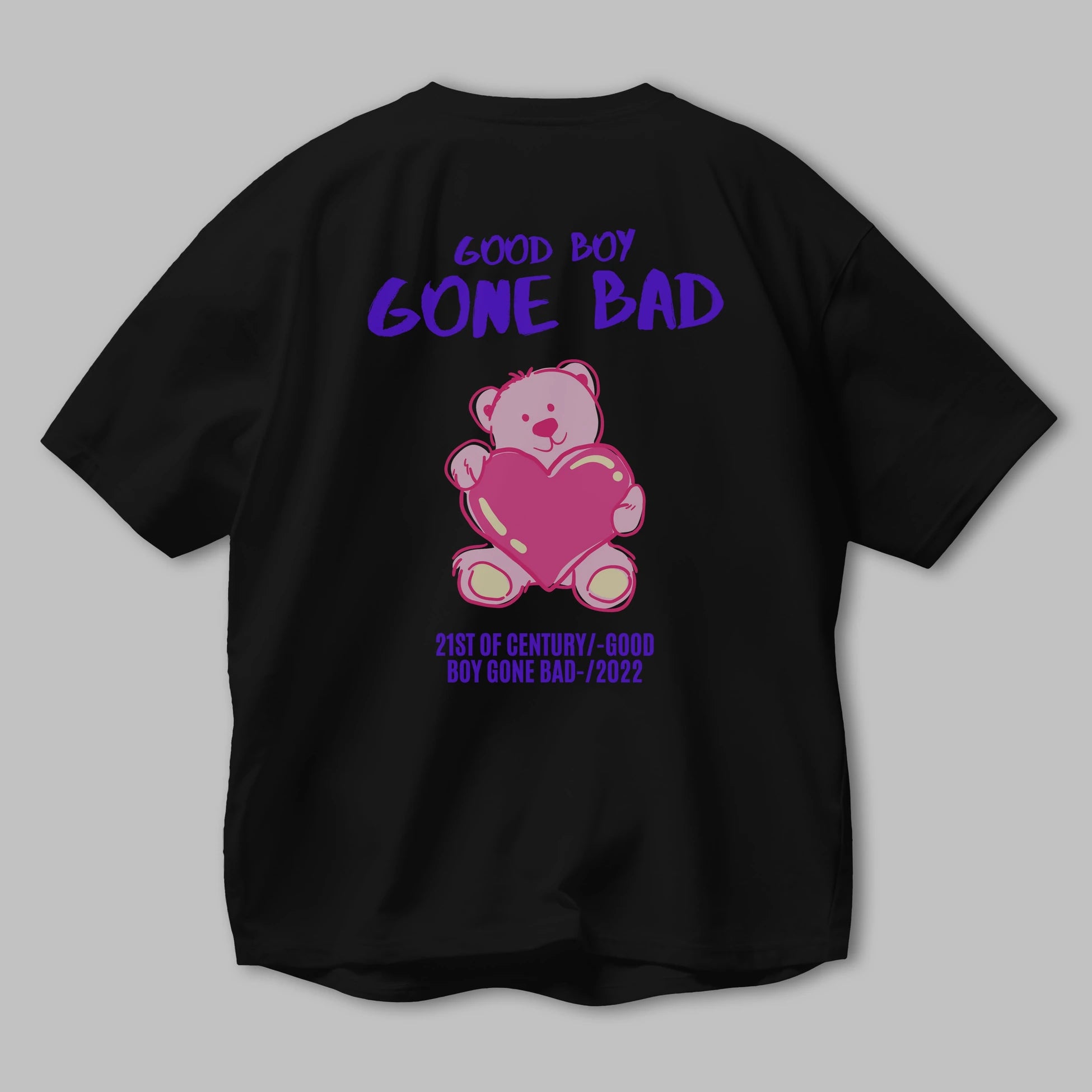 Good Boy Gona Bad Arka Baskılı Oversize t-shirt Erkek Kadın Unisex