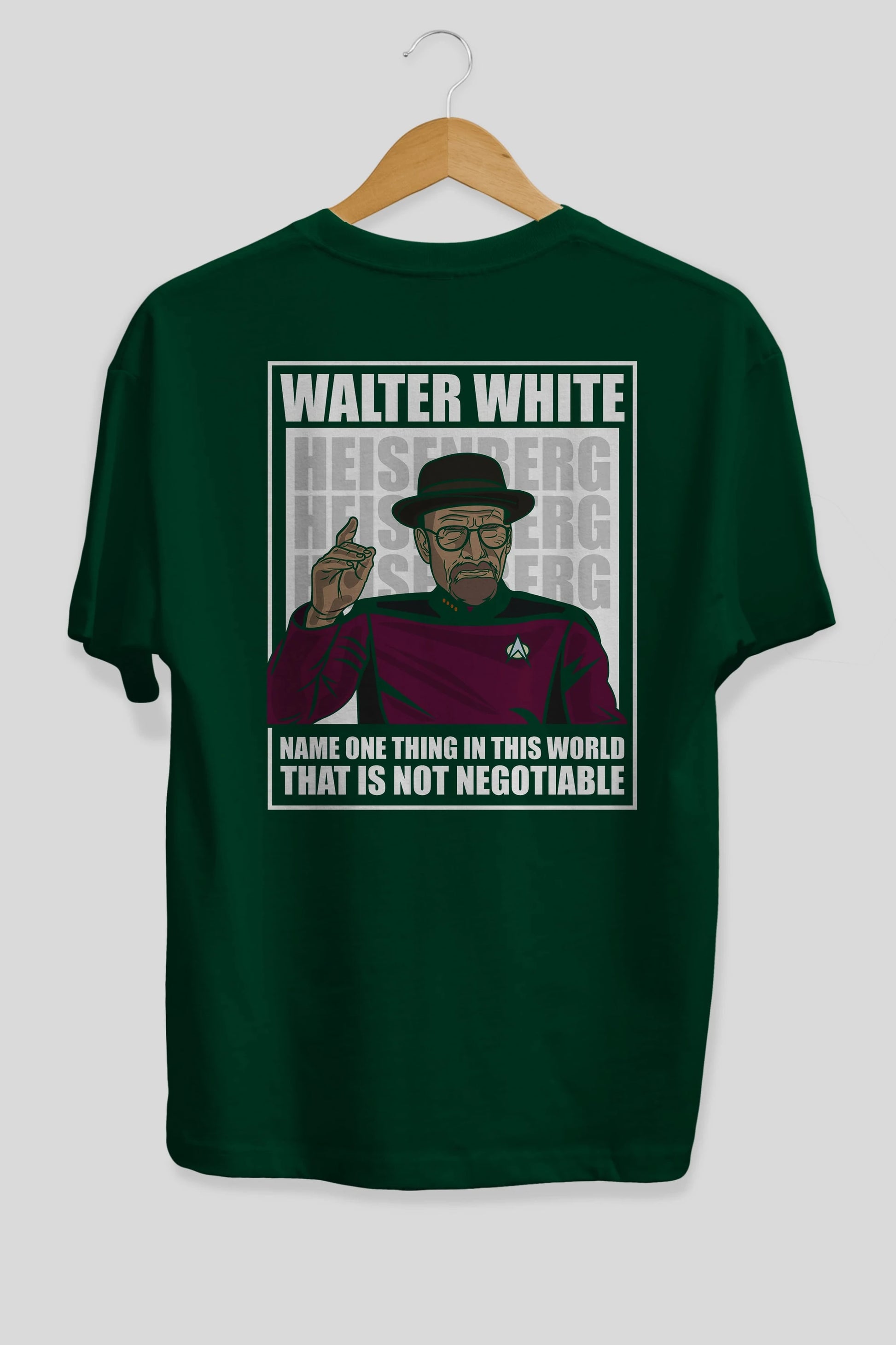 Captain Pixard Heisenberg Arka Baskılı Oversize t-shirt Erkek Kadın Unisex %100 Pamuk tişort