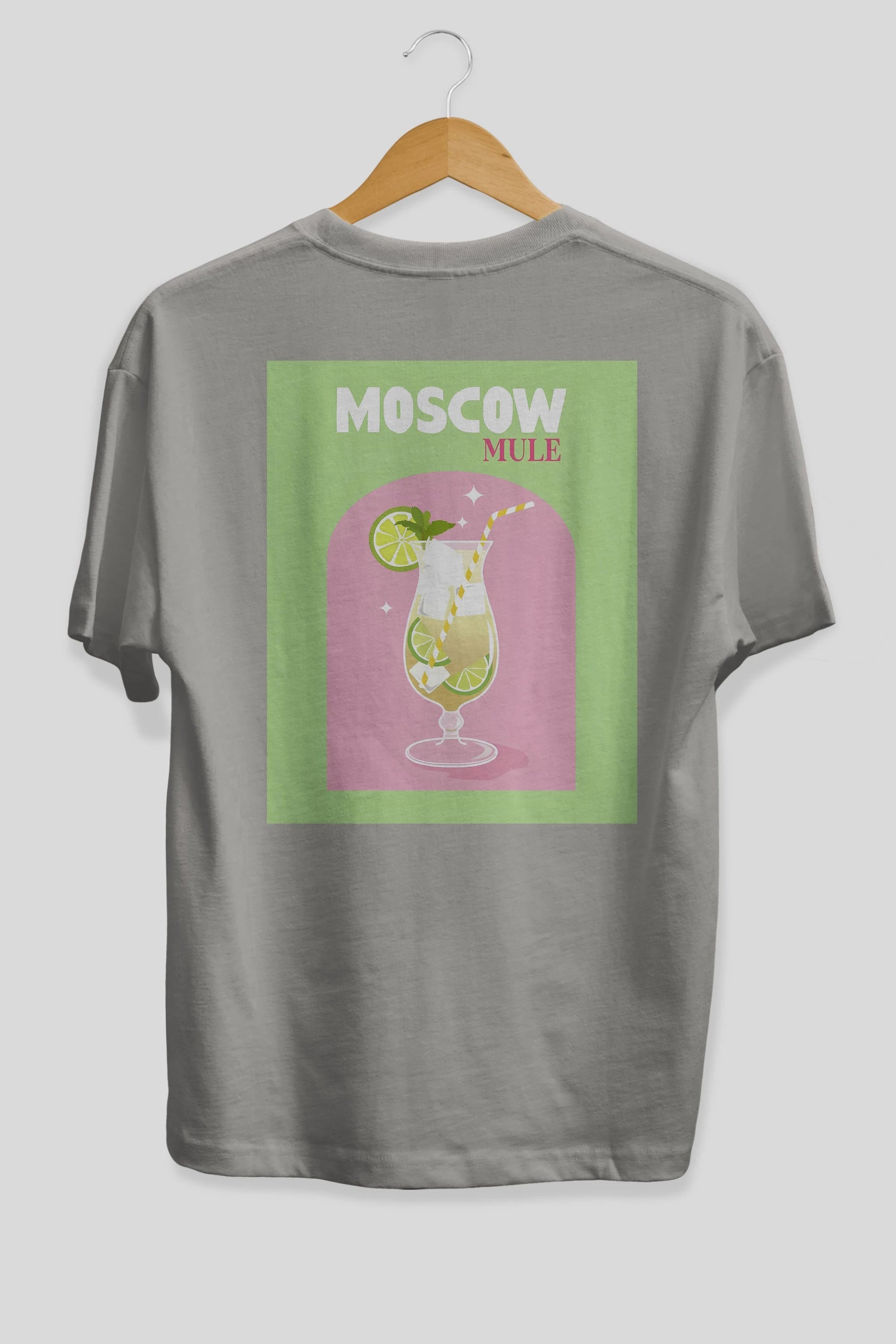 Moscow Mule 5 Arka Baskılı Oversize t-shirt Erkek Kadın Unisex %100 Pamuk Bisiklet Yaka tişort
