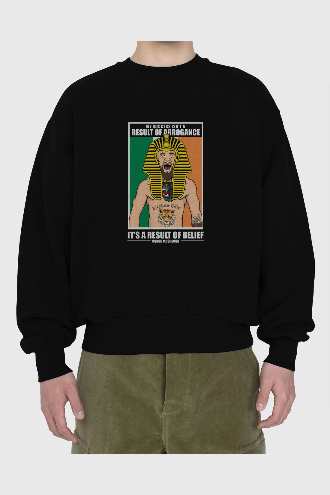 McGregor Pharaoh Ön Baskılı Oversize Sweatshirt Erkek Kadın Unisex