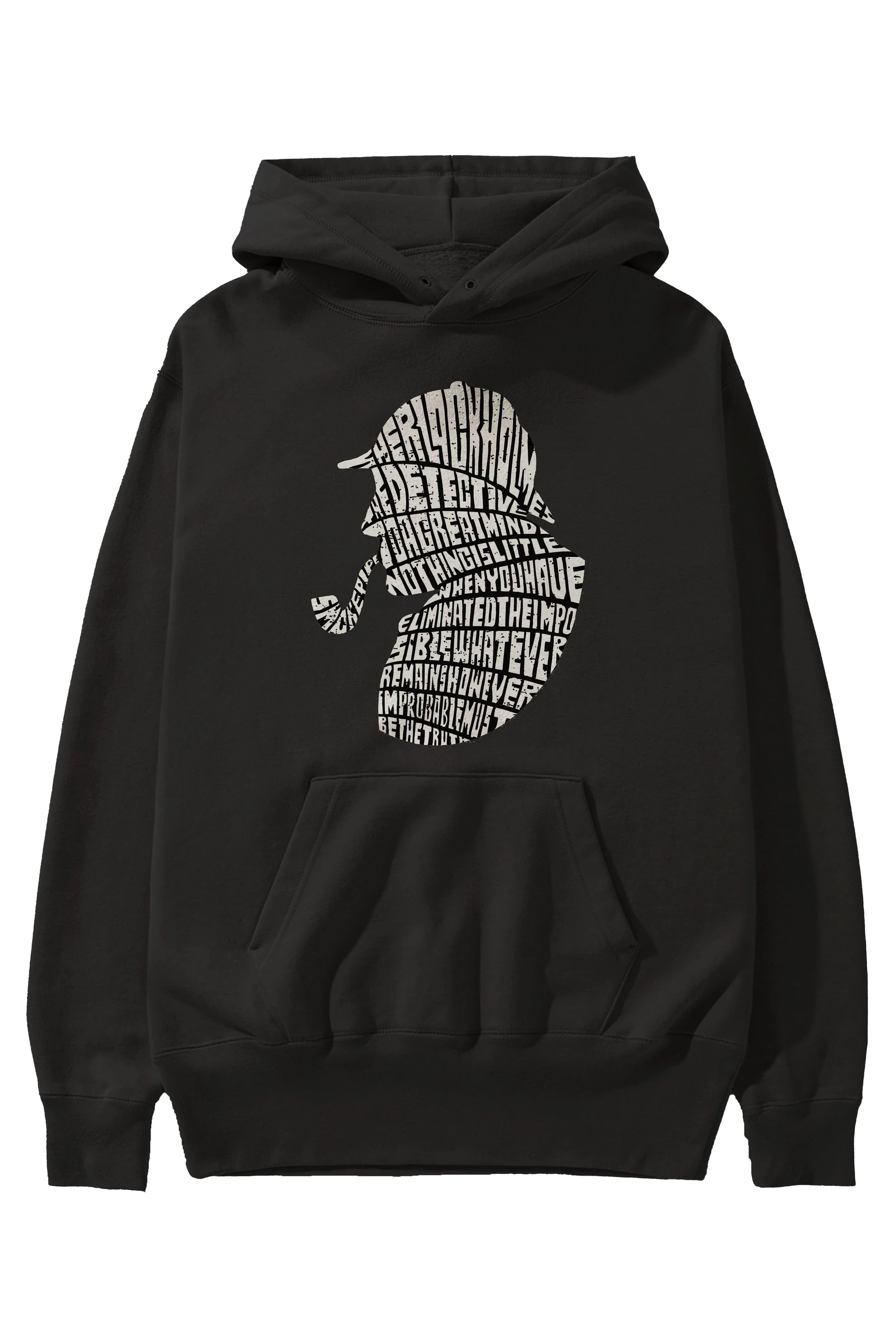 Holmes Ön Baskılı Hoodie Oversize Kapüşonlu Sweatshirt Erkek Kadın Unisex
