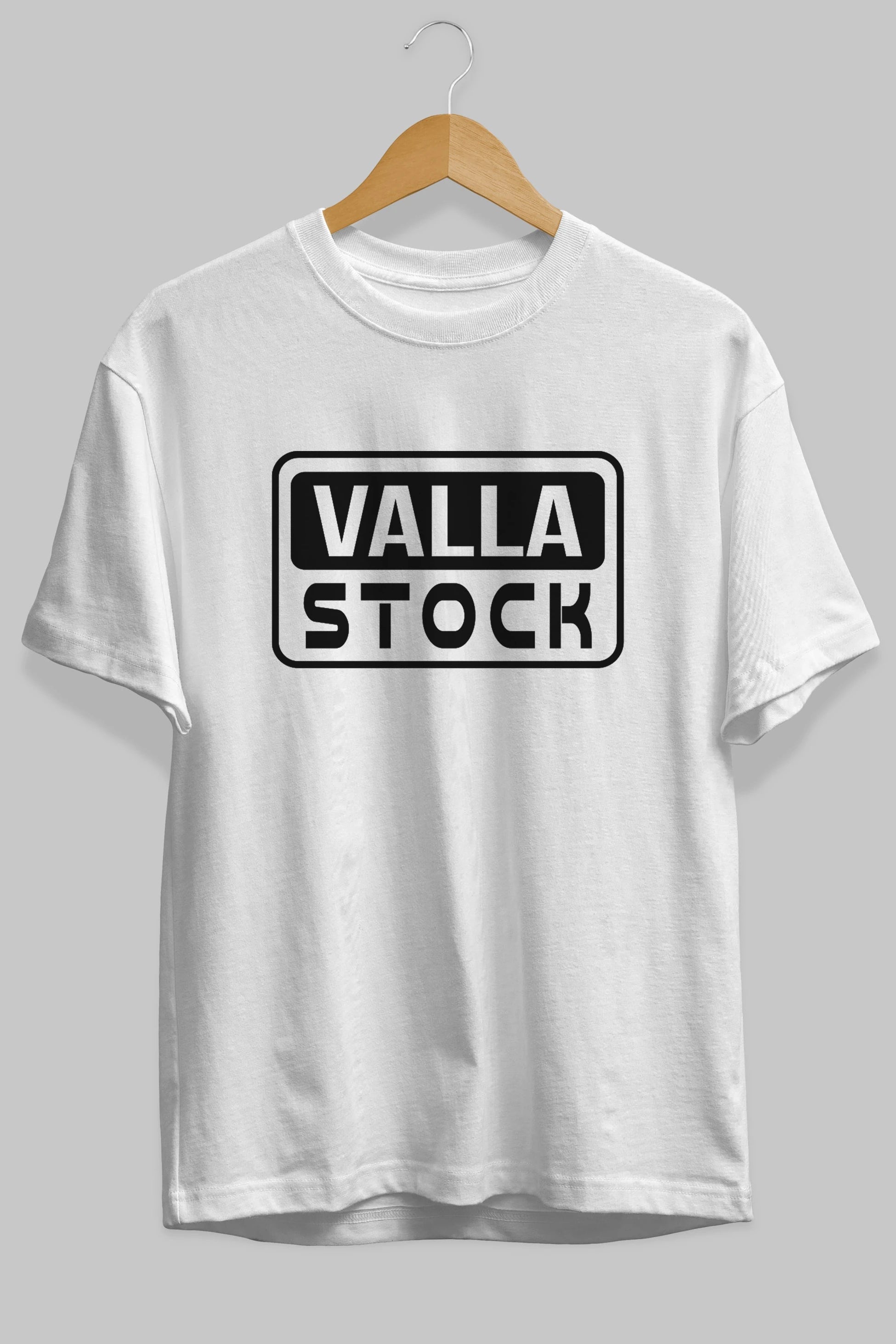 Valla Stock Ön Baskılı Oversize t-shirt %100 pamuk Erkek Kadın Unisex