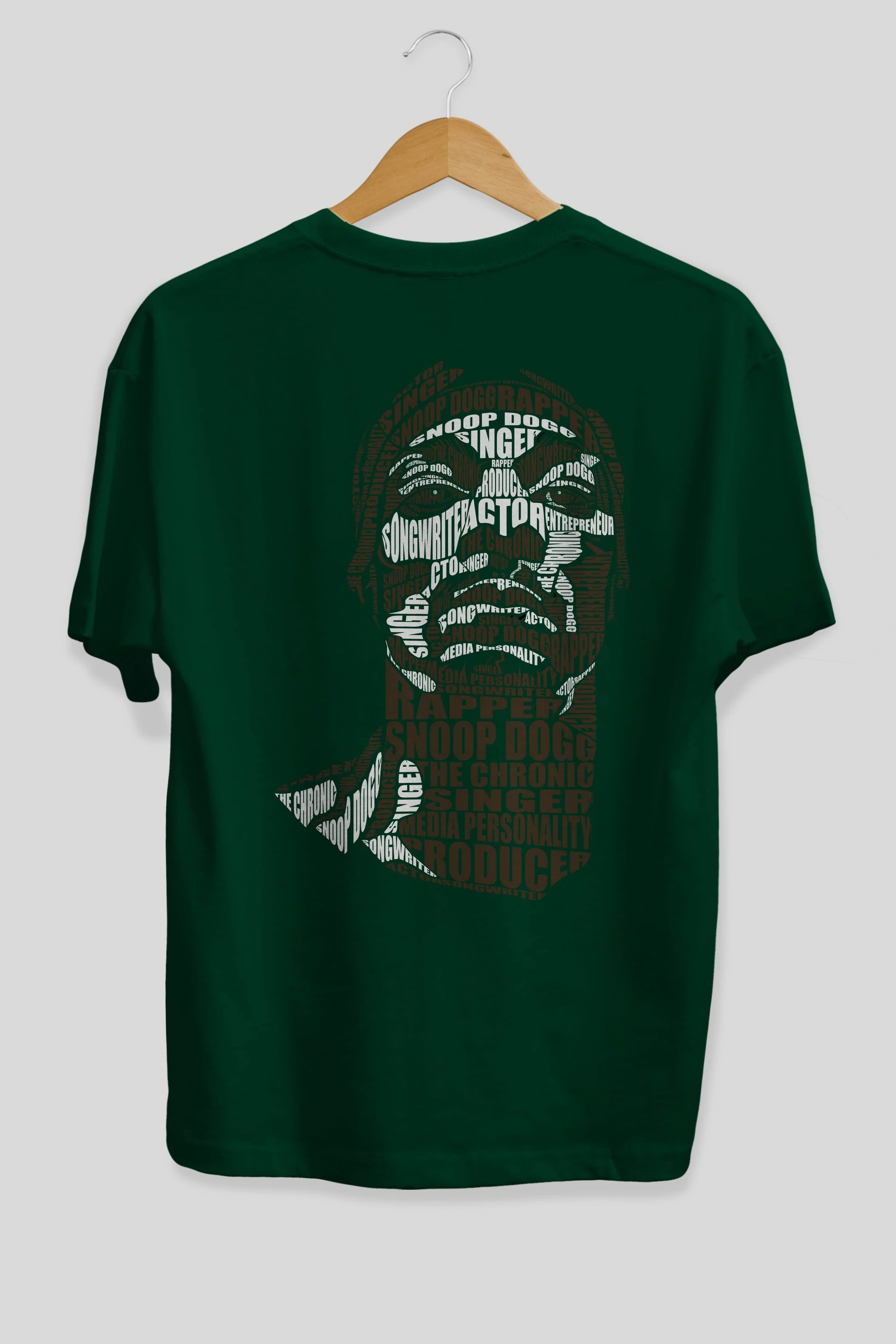 Snoop Dogg Calligram Arka Baskılı Oversize t-shirt %100 pamuk Erkek Kadın Unisex