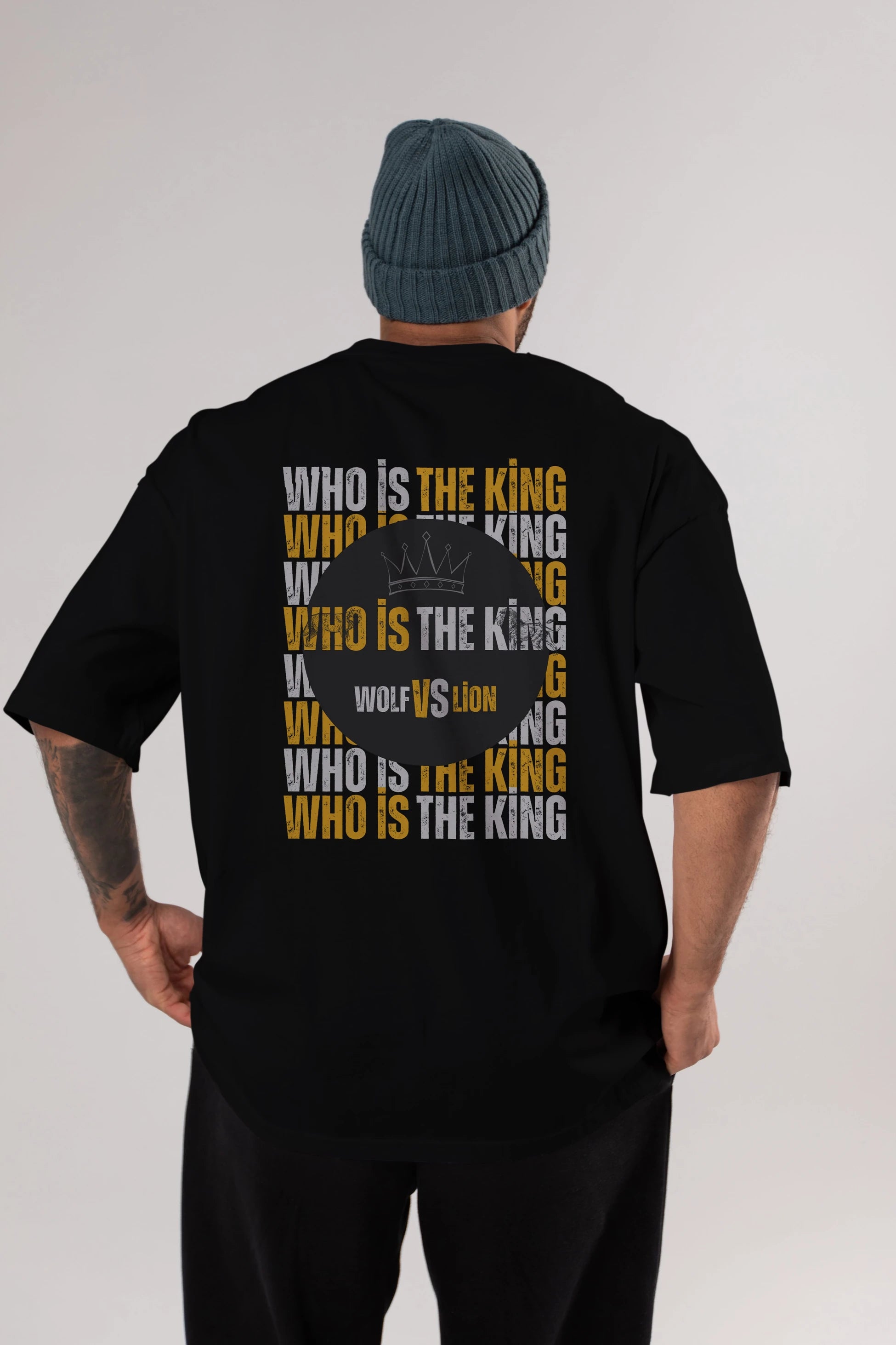Who Is The King Yazılı Arka Baskılı Oversize t-shirt Erkek Kadın Unisex