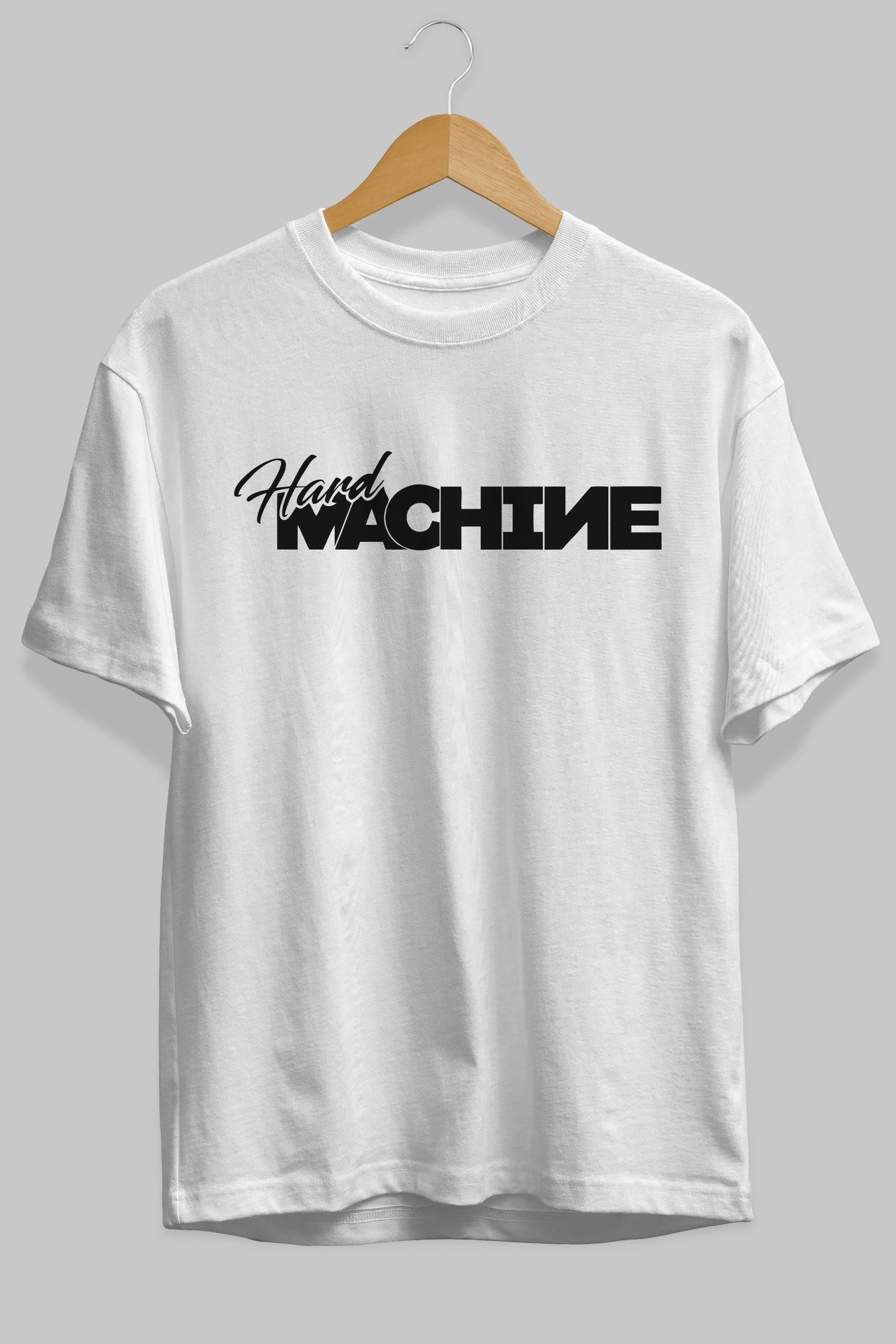 Hard Machine Ön Baskılı Oversize t-shirt %100 pamuk Erkek Kadın Unisex