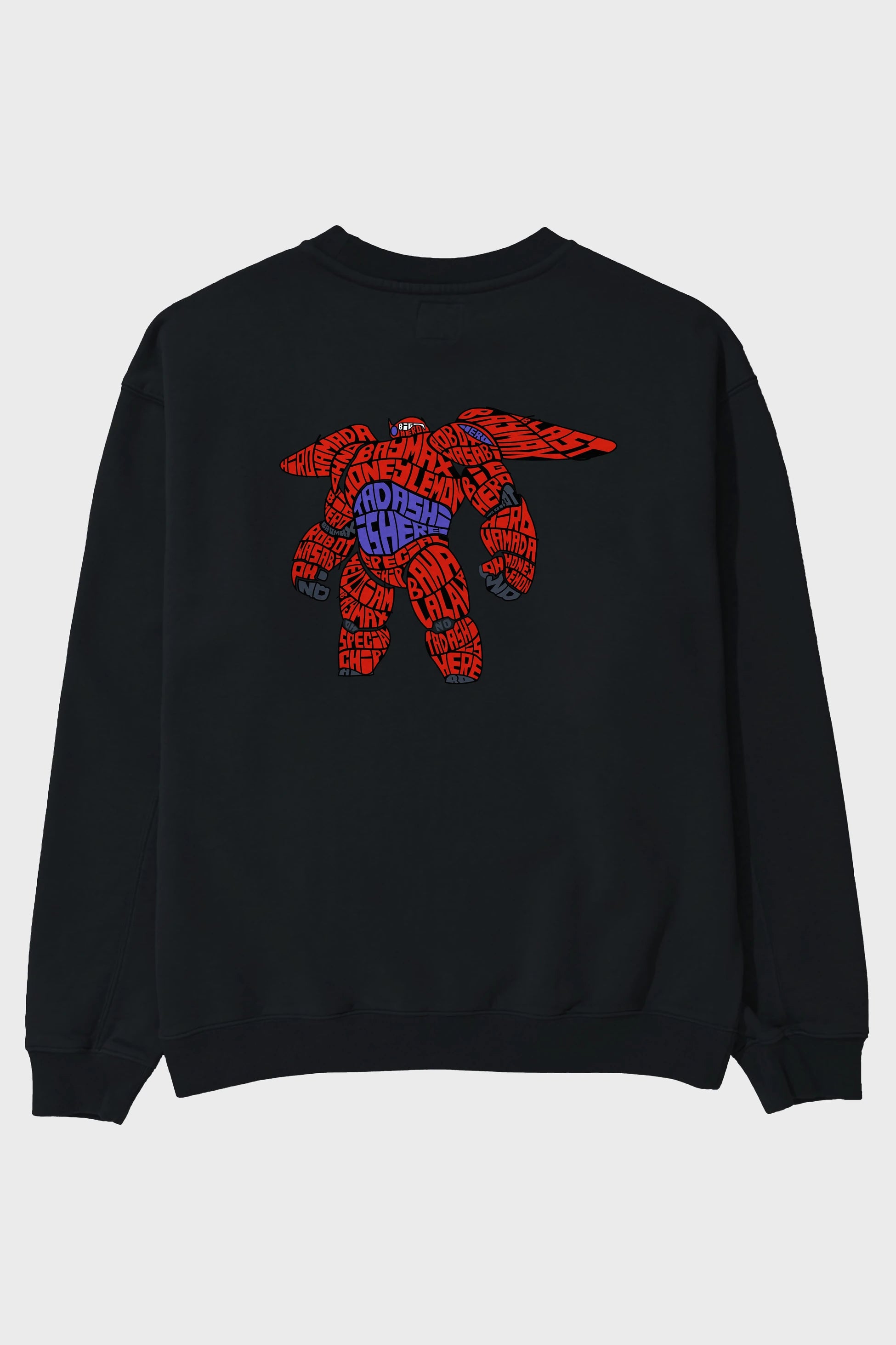 Baymax Arka Baskılı Oversize Sweatshirt Erkek Kadın Unisex