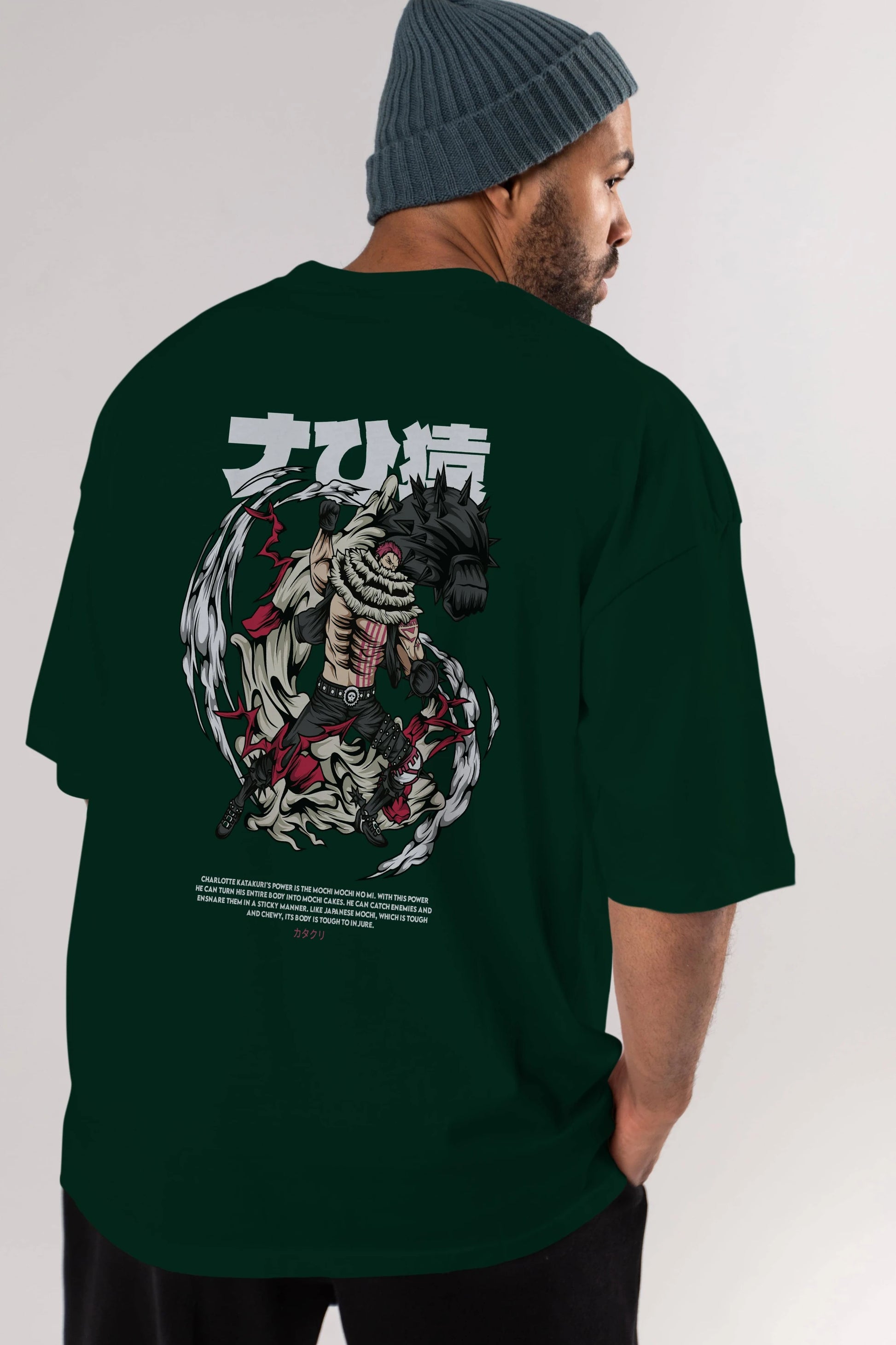 Katakuri Anime Arka Baskılı Oversize t-shirt Erkek Kadın Unisex