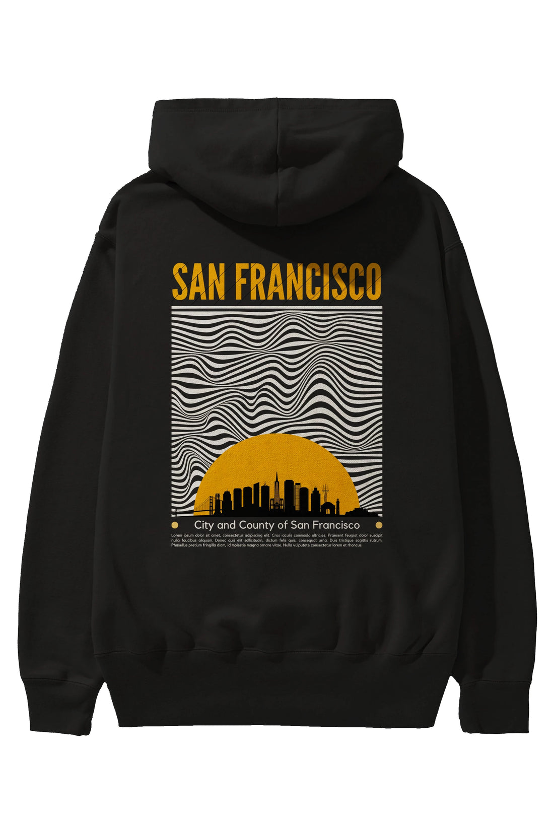 San Francisco Yazılı Arka Baskılı Oversize Hoodie Kapüşonlu Sweatshirt Erkek Kadın Unisex