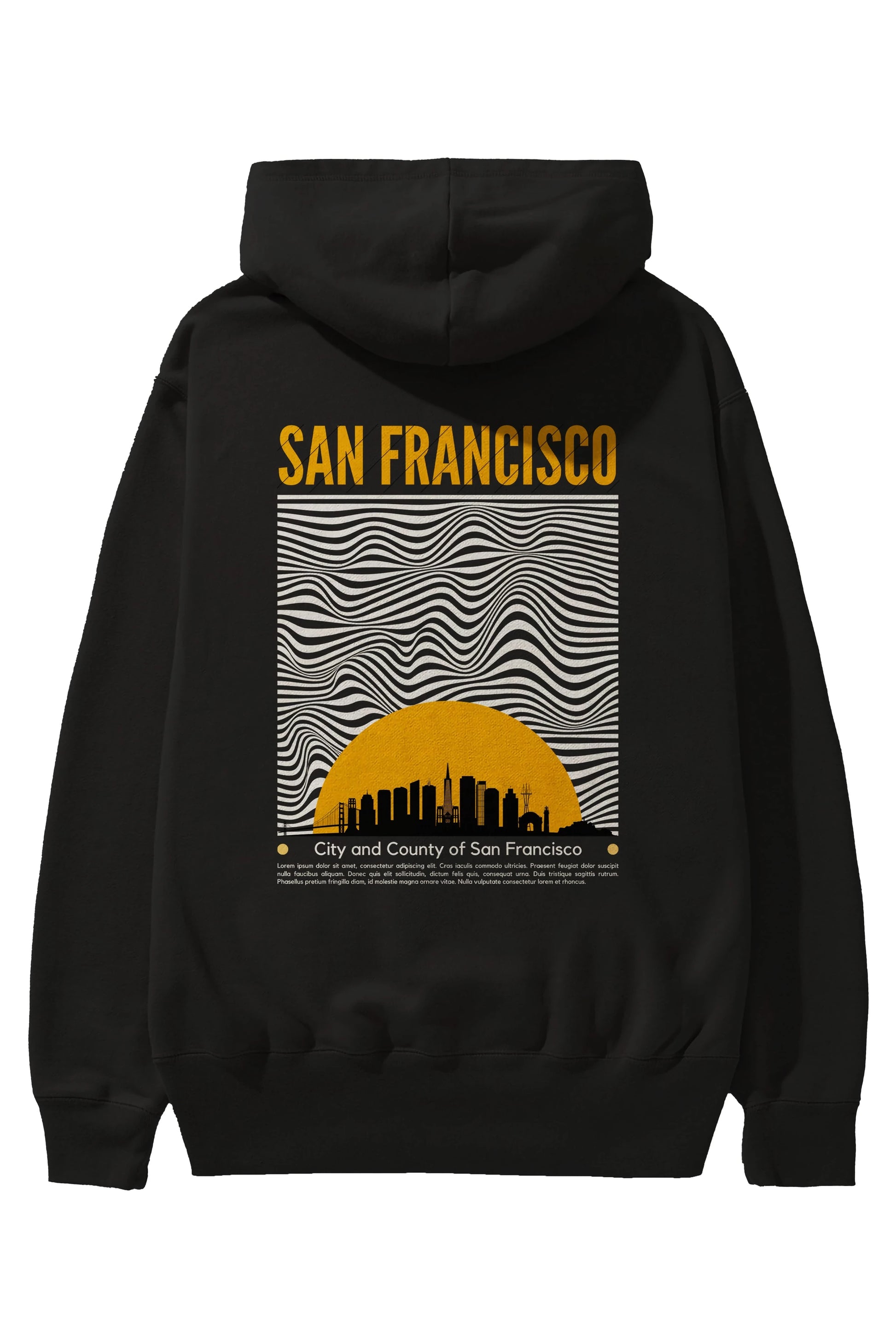 San Francisco Yazılı Arka Baskılı Oversize Hoodie Kapüşonlu Sweatshirt Erkek Kadın Unisex