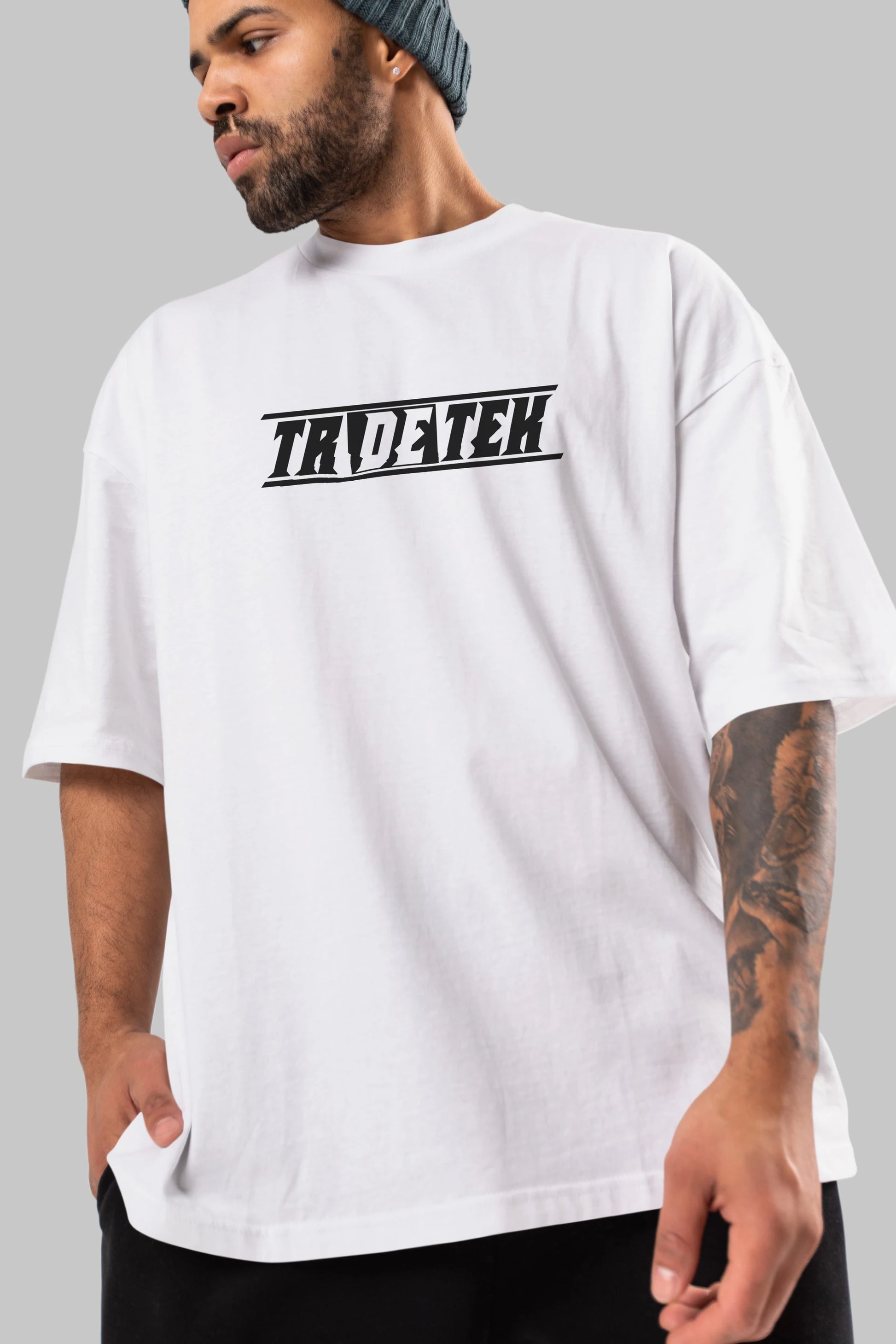 Tr De Tek Ön Baskılı Oversize t-shirt %100 pamuk Erkek Kadın Unisex