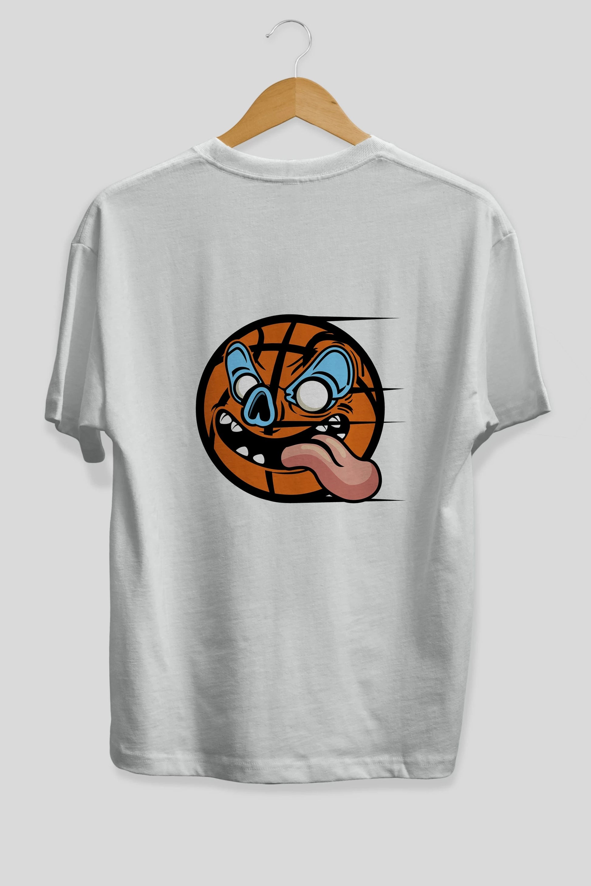 Basketball Arka Baskılı Oversize t-shirt Erkek Kadın Unisex %100 Pamuk tişort