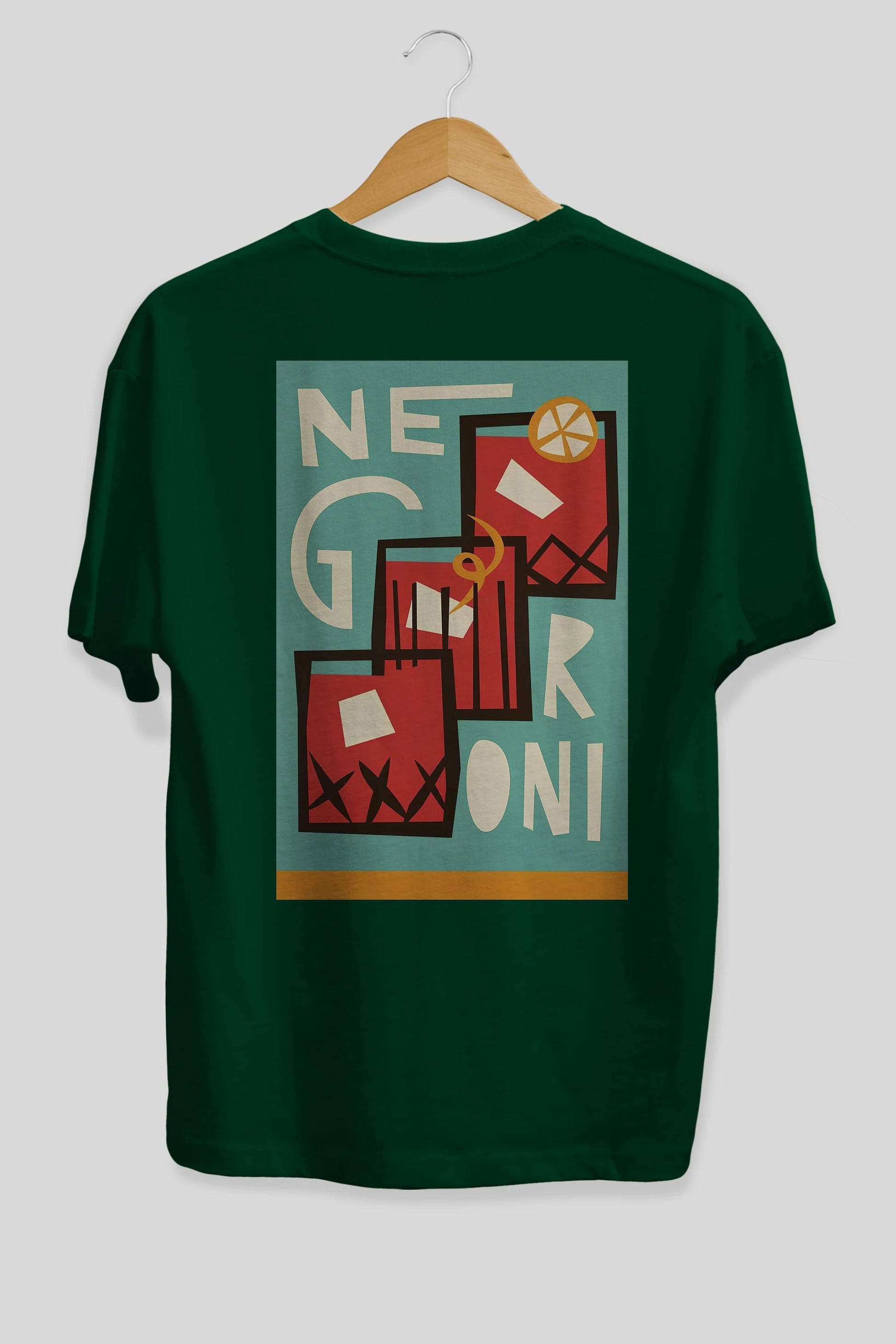 Negroni 3 Arka Baskılı Oversize t-shirt Erkek Kadın Unisex %100 Pamuk Bisiklet Yaka tişort