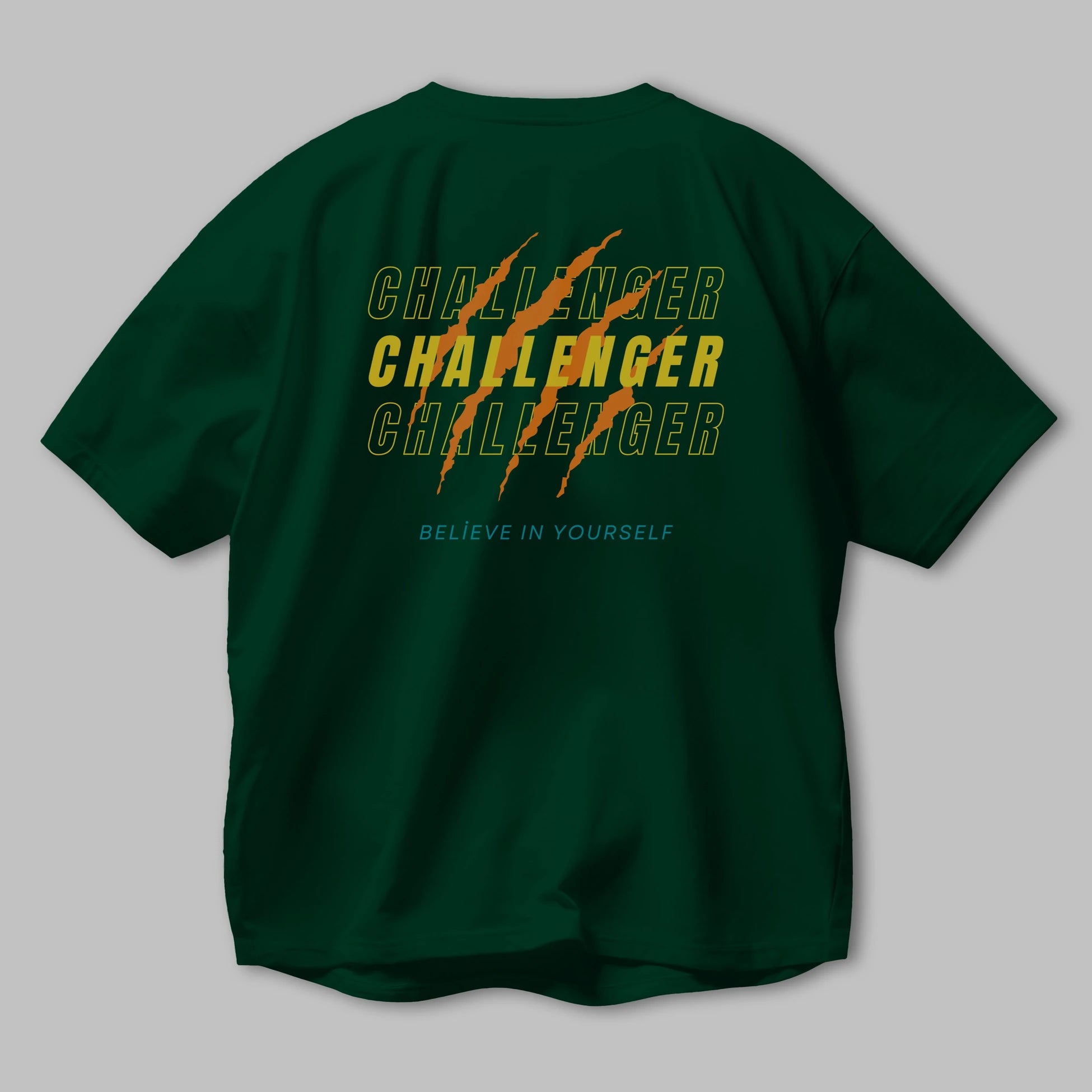 Challenger Yazılı Arka Baskılı Oversize t-shirt Erkek Kadın Unisex