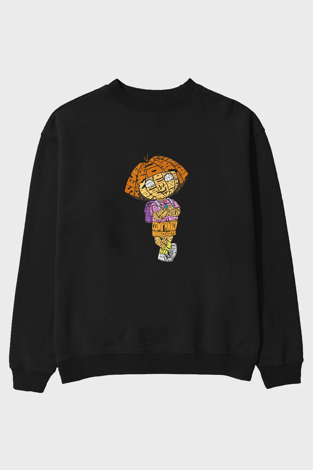 Dora Ön Baskılı Oversize Sweatshirt Erkek Kadın Unisex